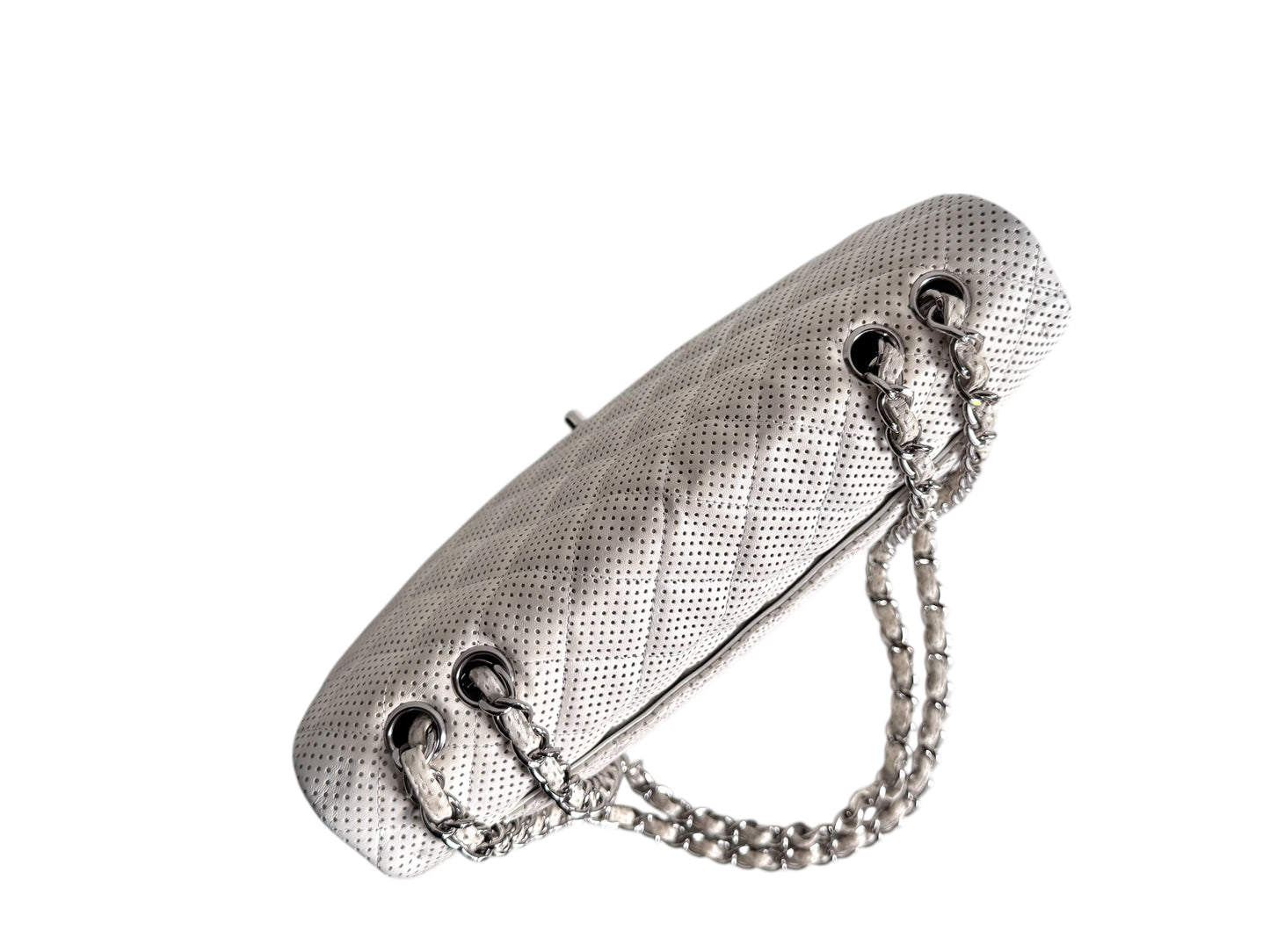 CHANEL Lambskin Perforated Jumbo Single Flap