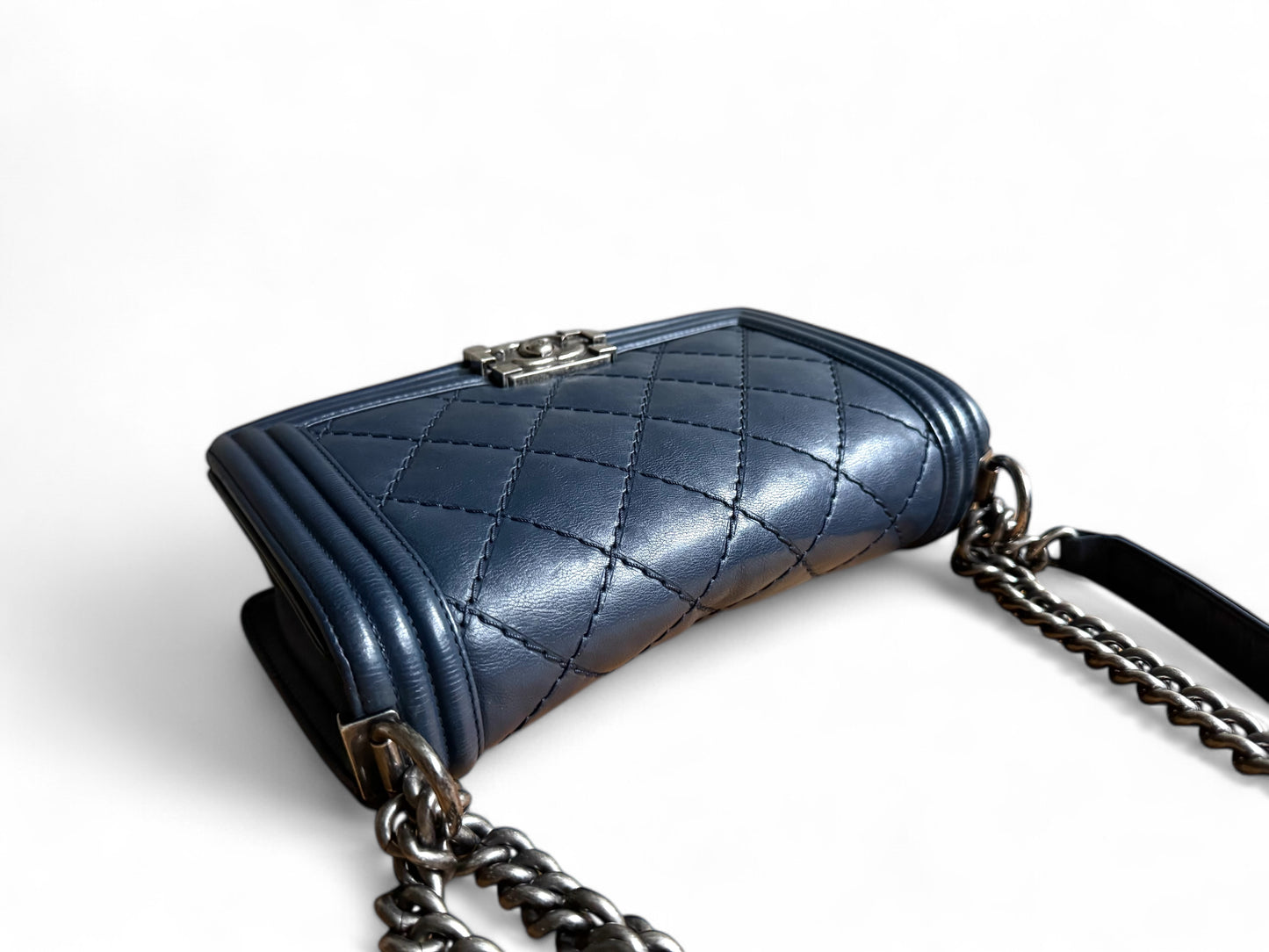 Chanel Quilted Leather Medium Boy Bag