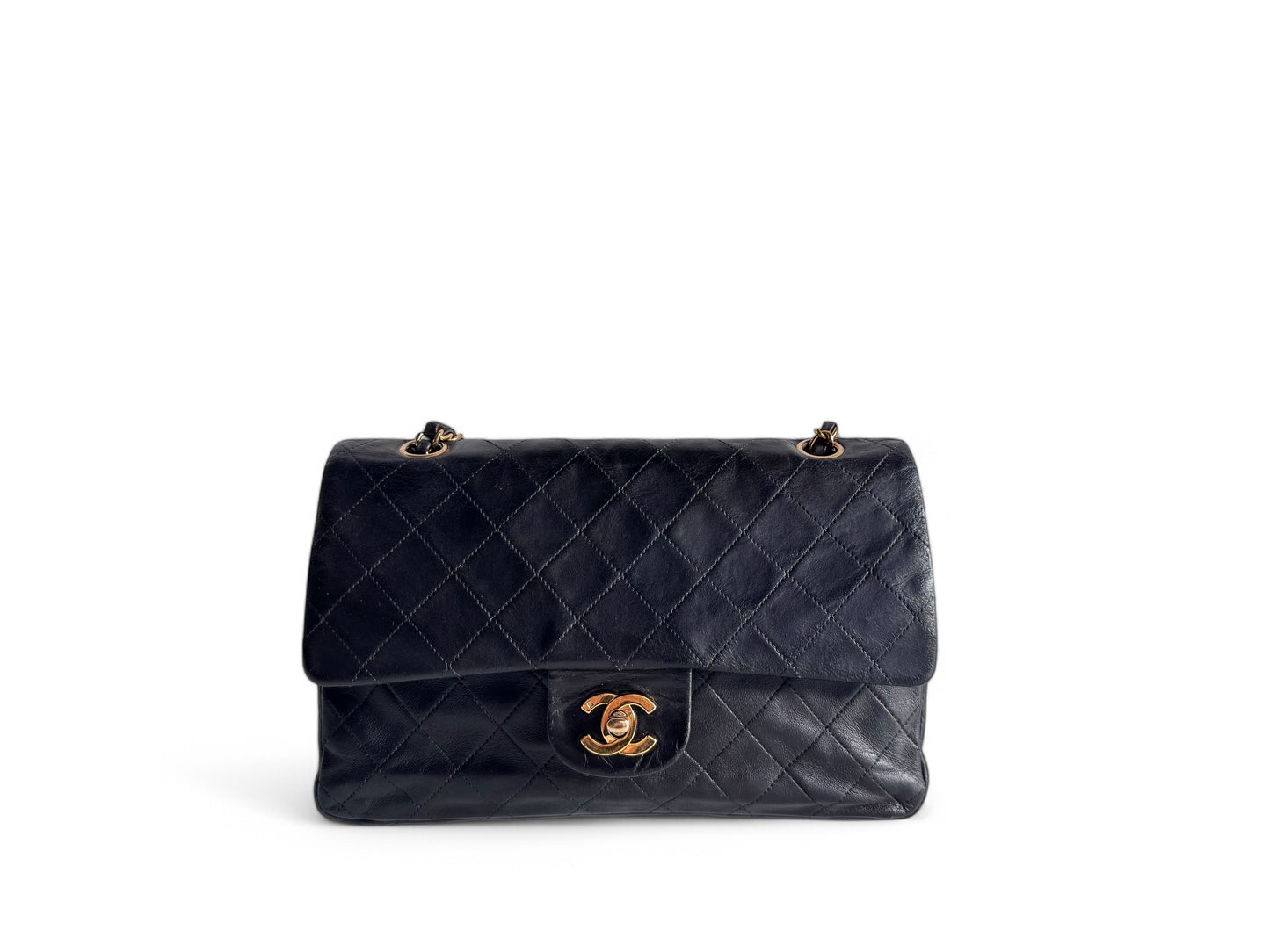 CHANEL Matelasse Double Flap Bag Black