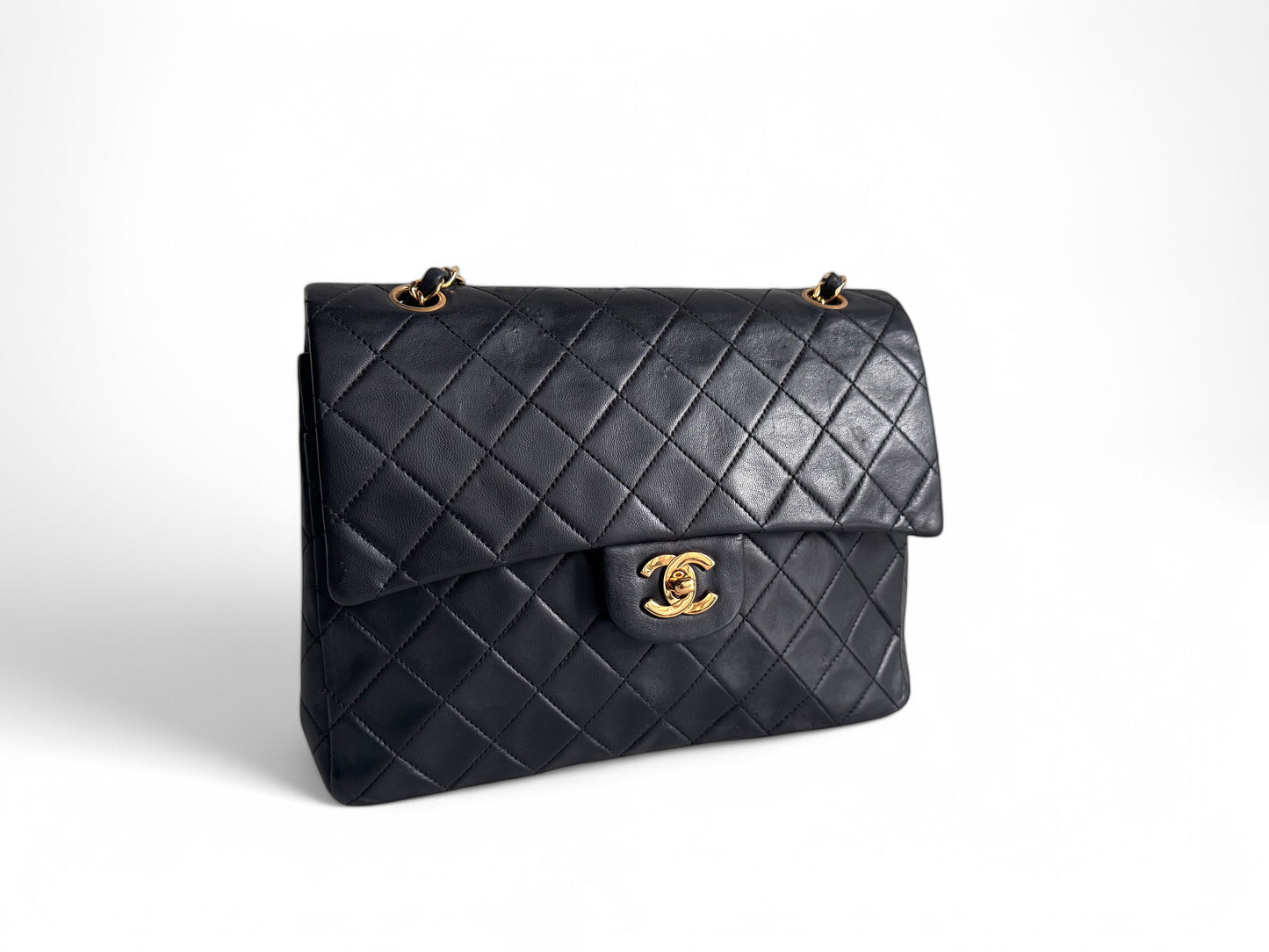 CHANEL Lambskin Quilted Medium Double Flap