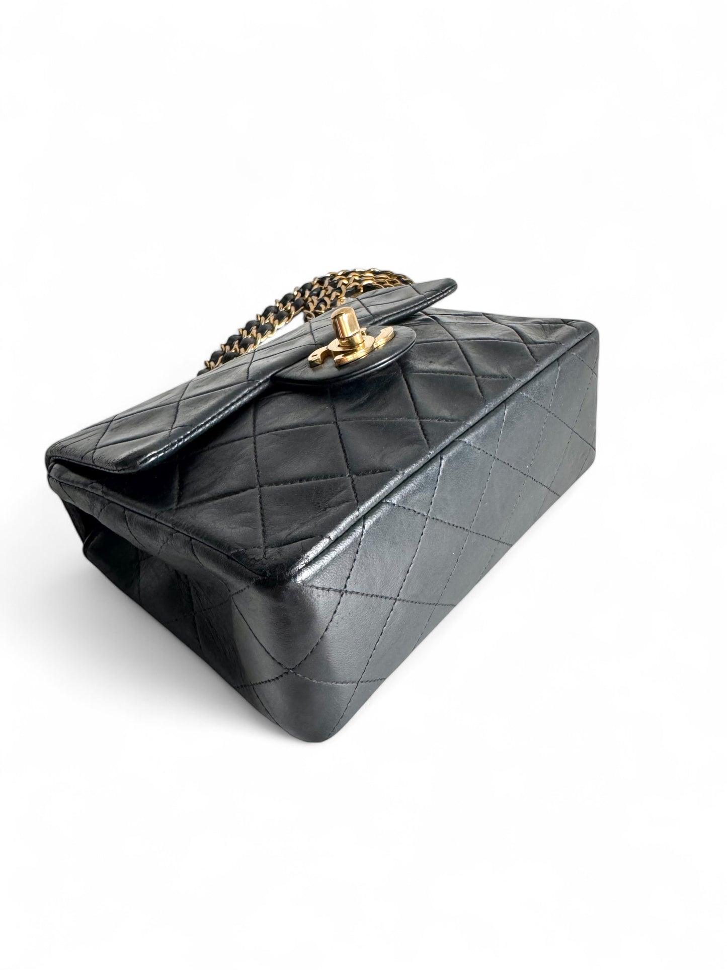 CHANEL Lambskin Mini Square Classic Single Flap Bag