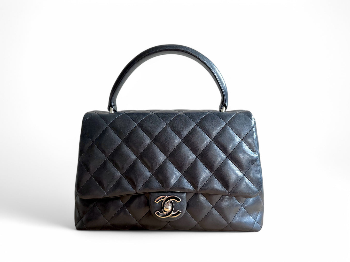 CHANEL Lambskin Quilted Medium Kelly Flap Bag