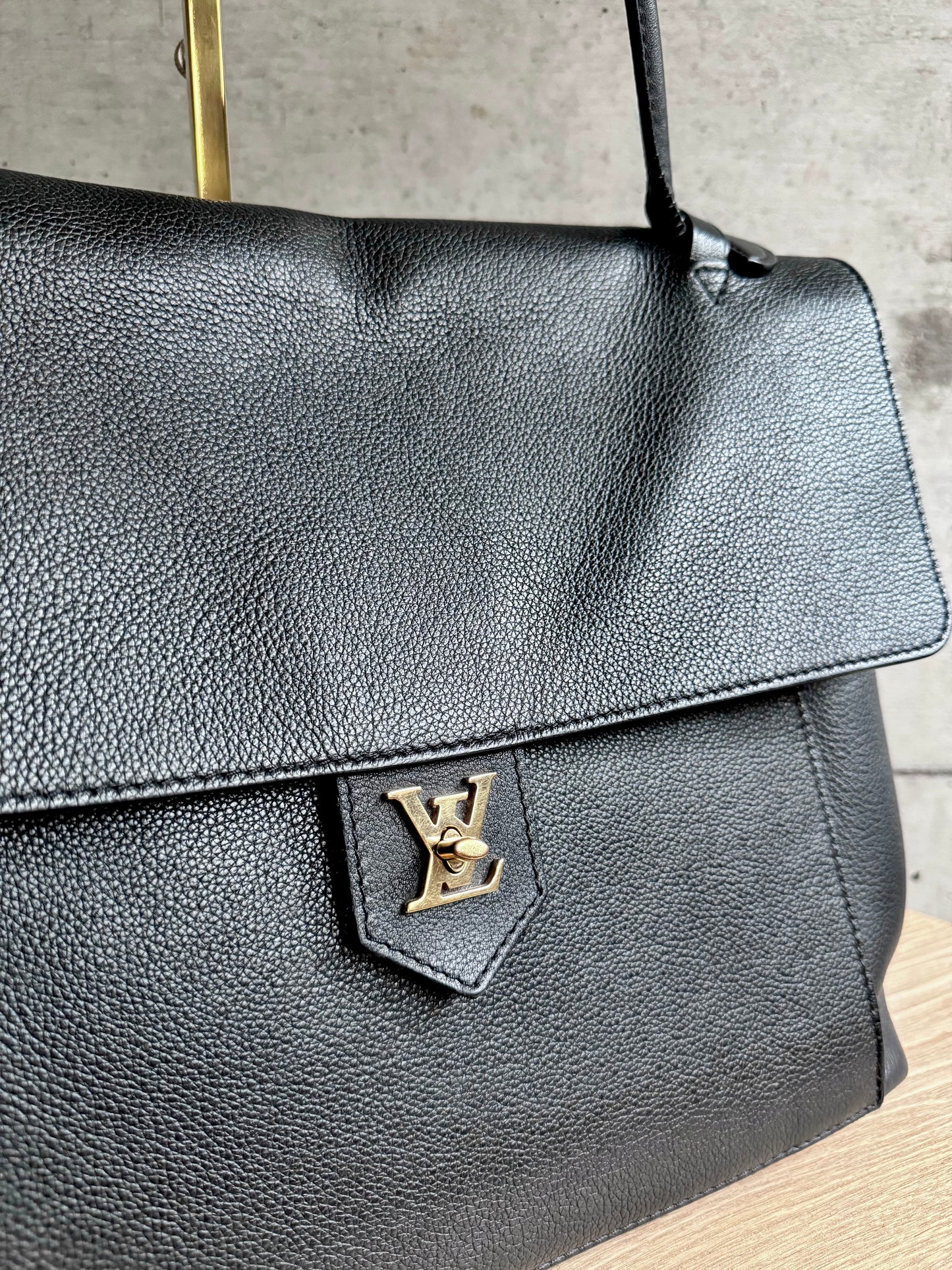 LOUIS VUITTON Calfskin Lockme MM