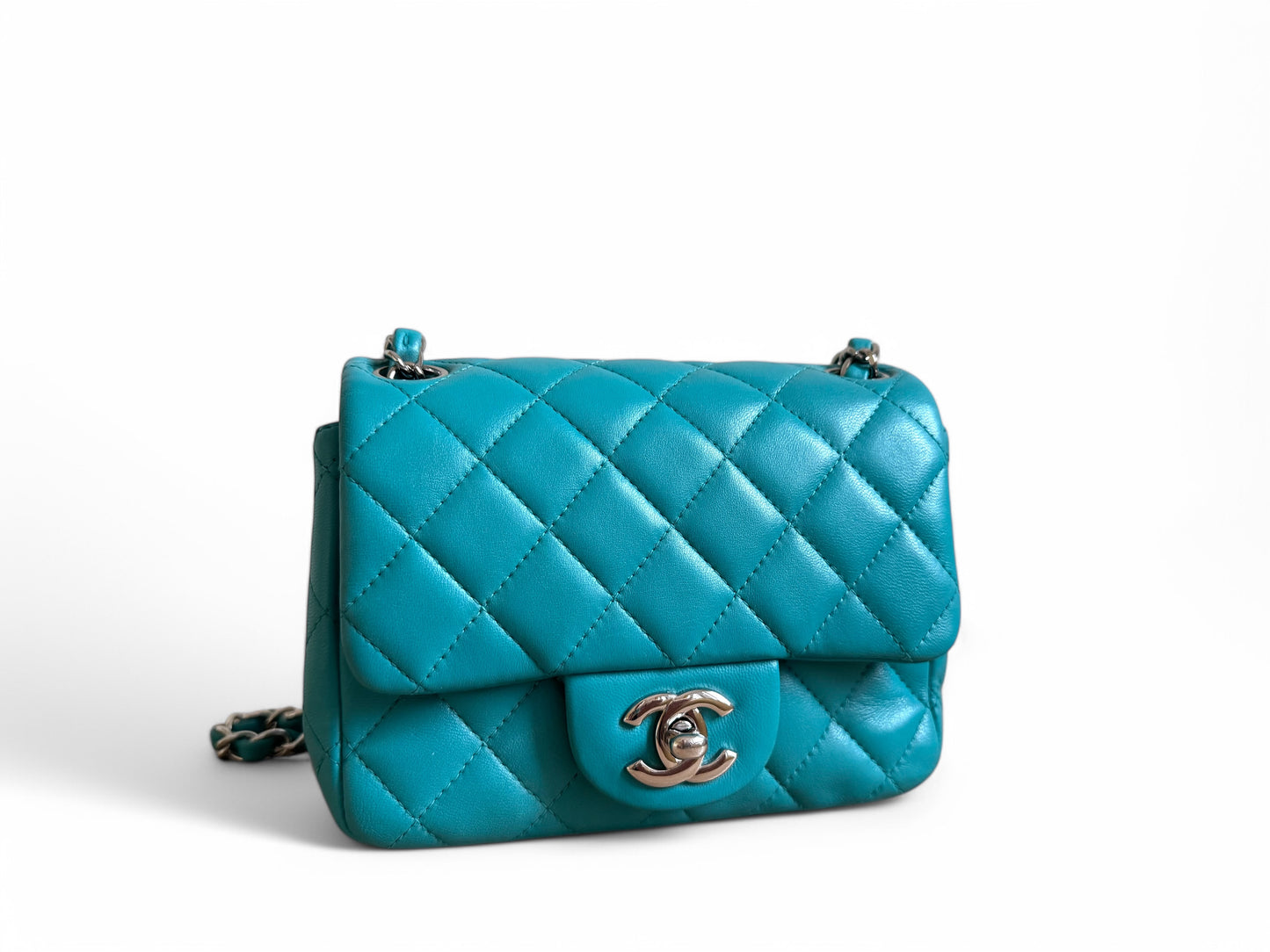 CHANEL Lambskin Quilted Mini Square Flap