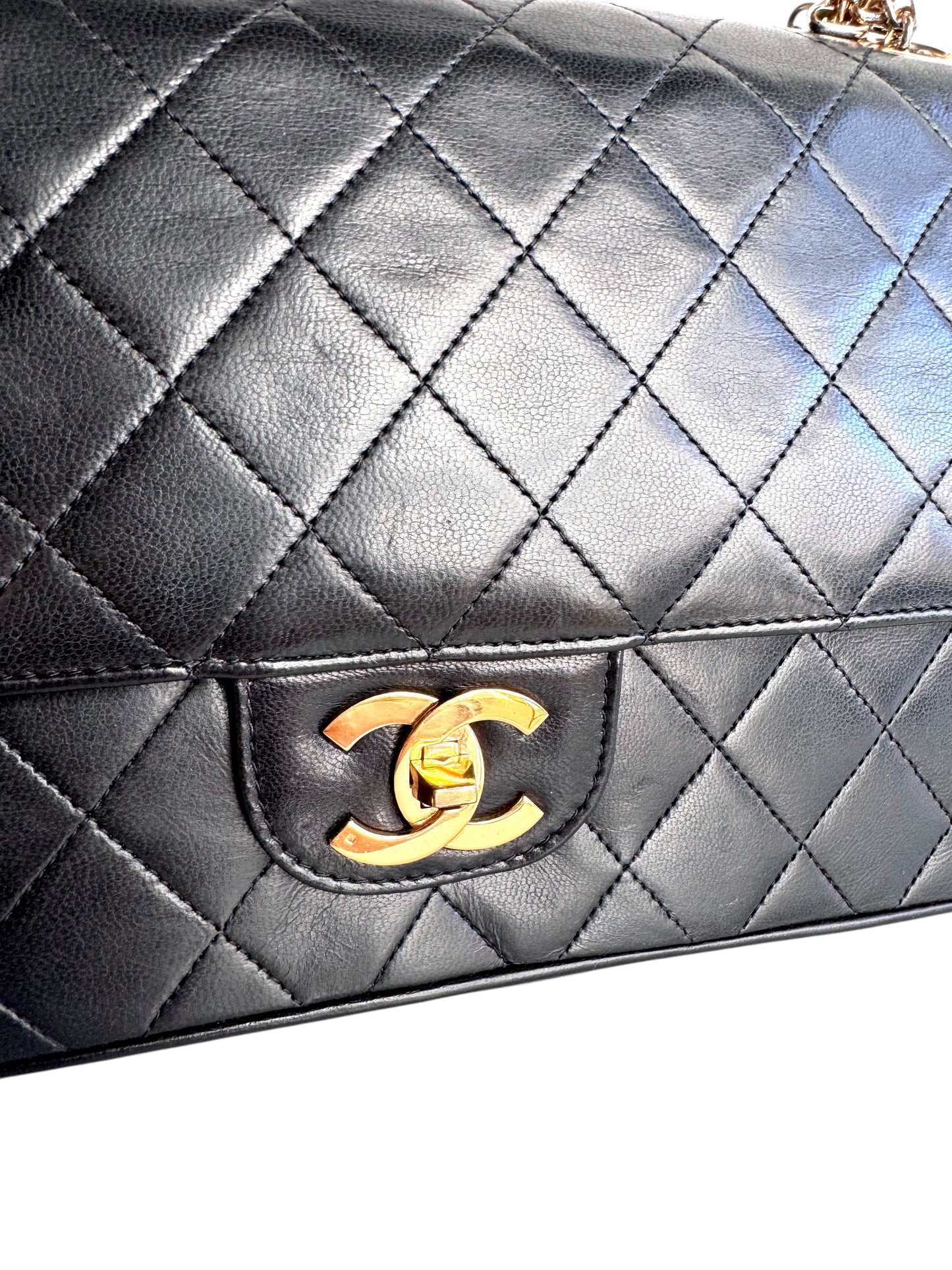CHANEL Lambskin Mademoiselle Double Flap