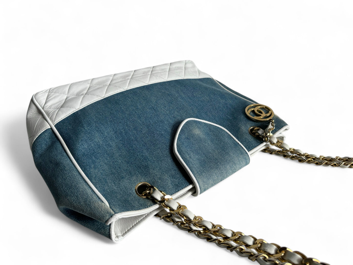 CHANEL Denim Lambskin Tote