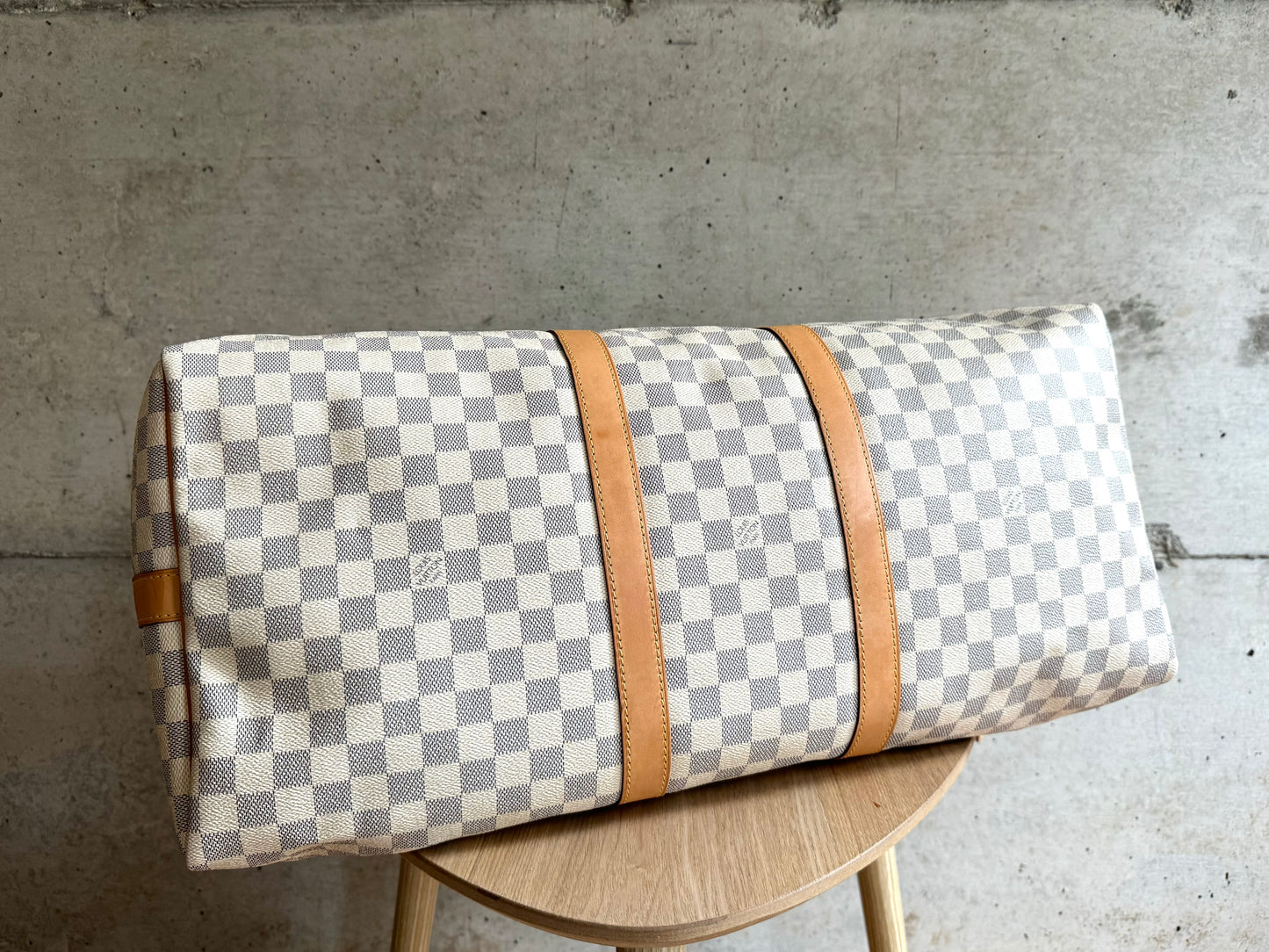 LOUIS VUITTON Damier Azur Keepall Bandouliere 55