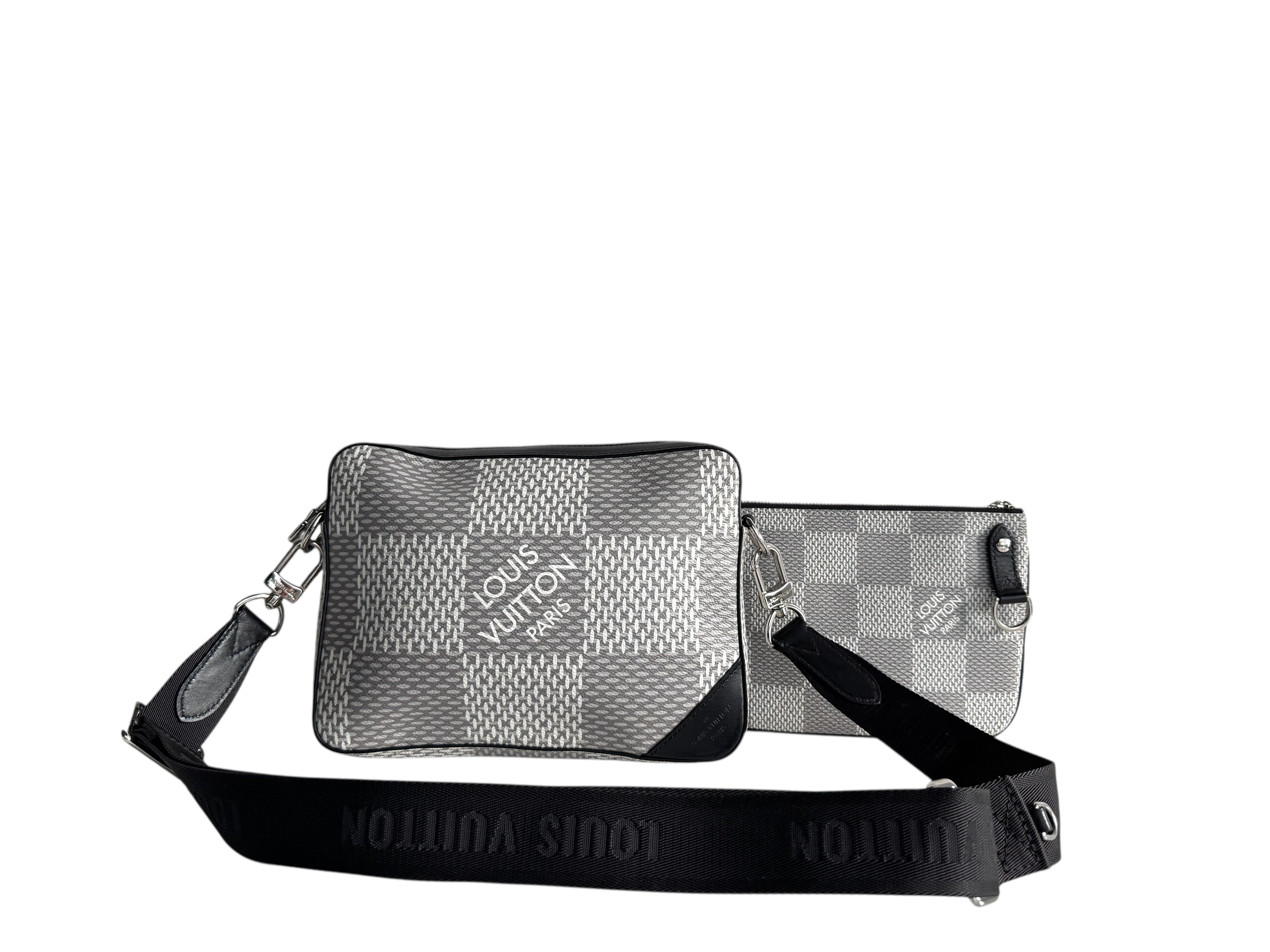 入手困難★希少【LOUIS VUITTON】Trio Messenger Bag Damier 3D Louis Vuitton Damier Graphite 3D Trio Messenger Bag – Savonches