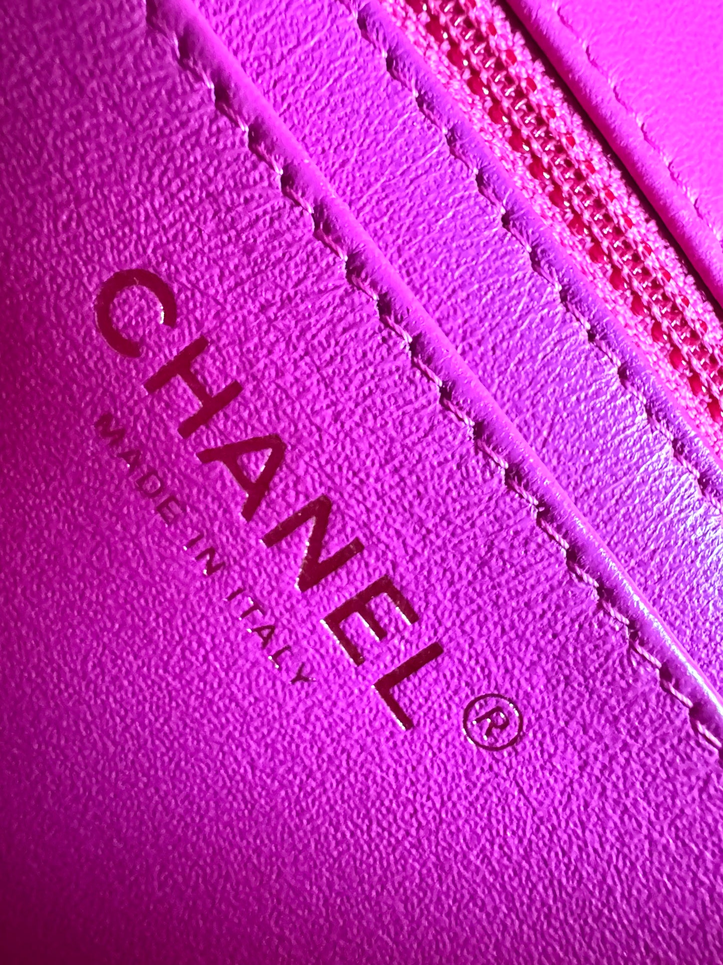CHANEL Lambskin Chevron Quilted Mini Square Flap