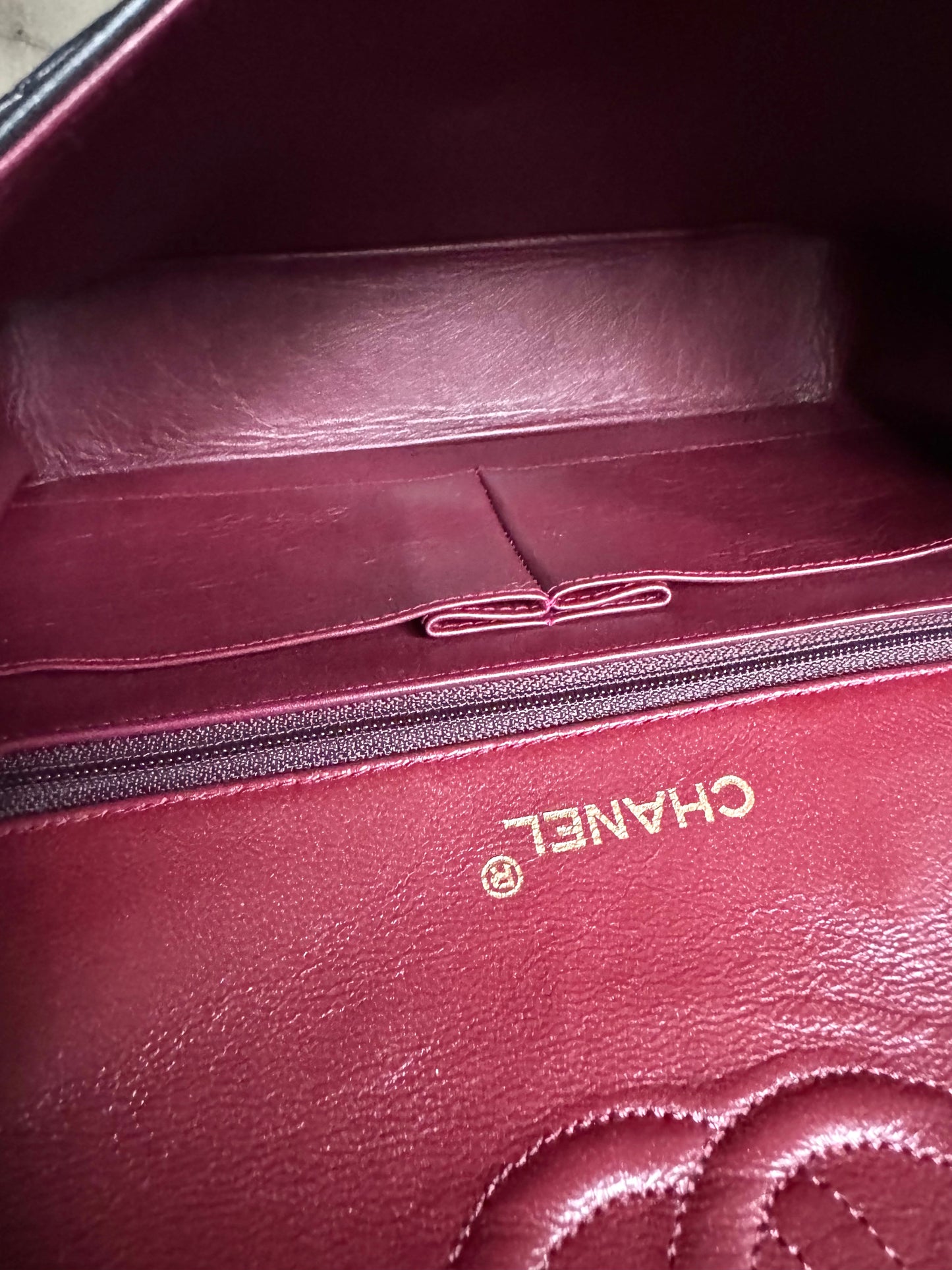 CHANEL Lambskin Quilted Medium Double Flap