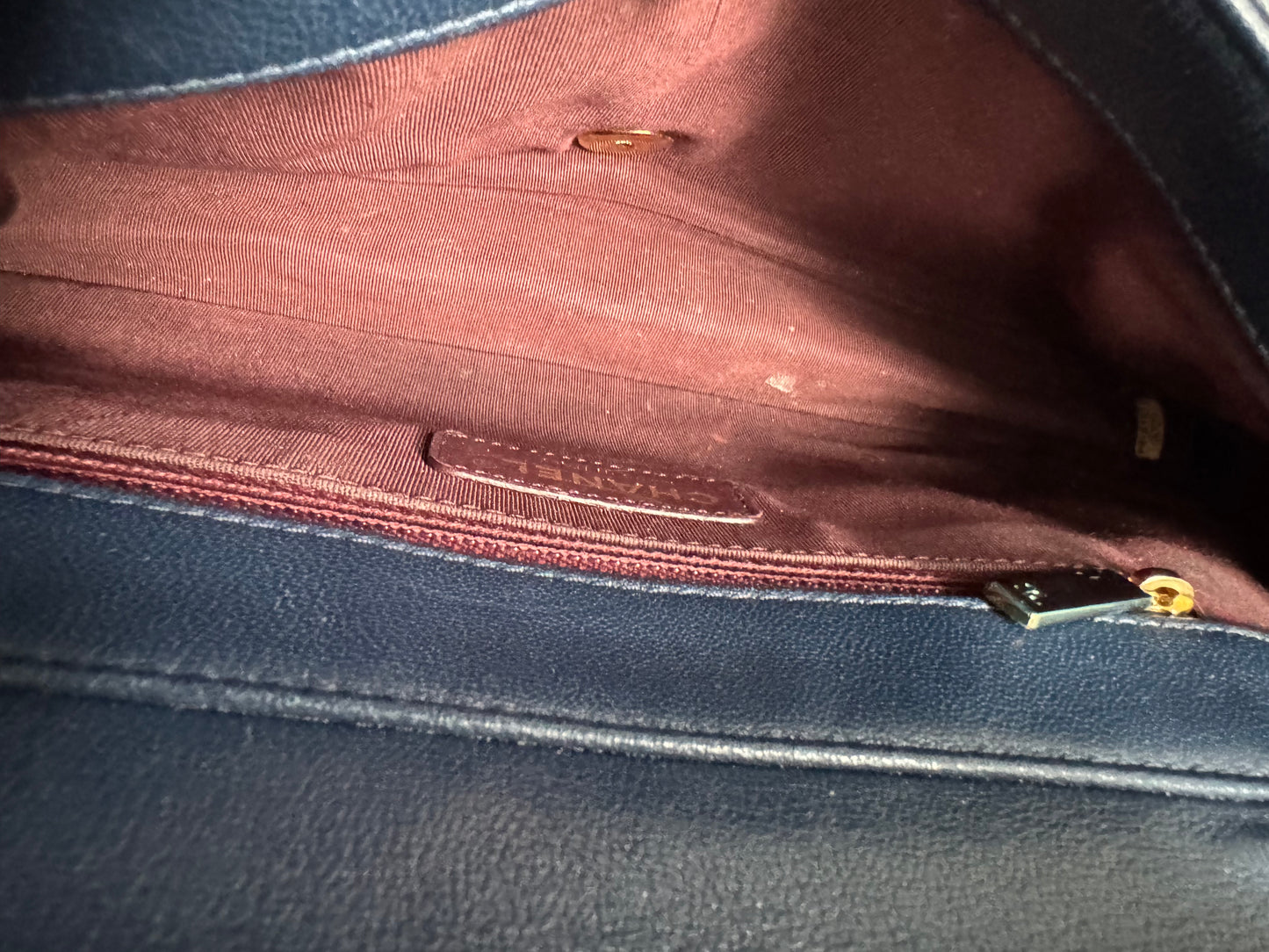 CHANEL Sheepskin Quilted Mademoiselle Flap Bag Tasche