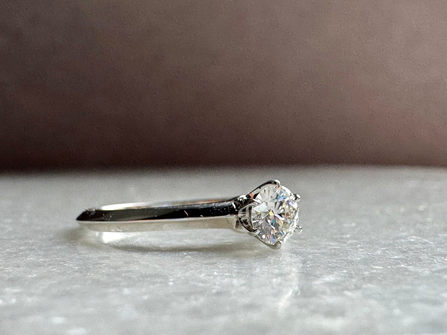 TIFFANY & CO. Solitaire Diamond Engagement Ring