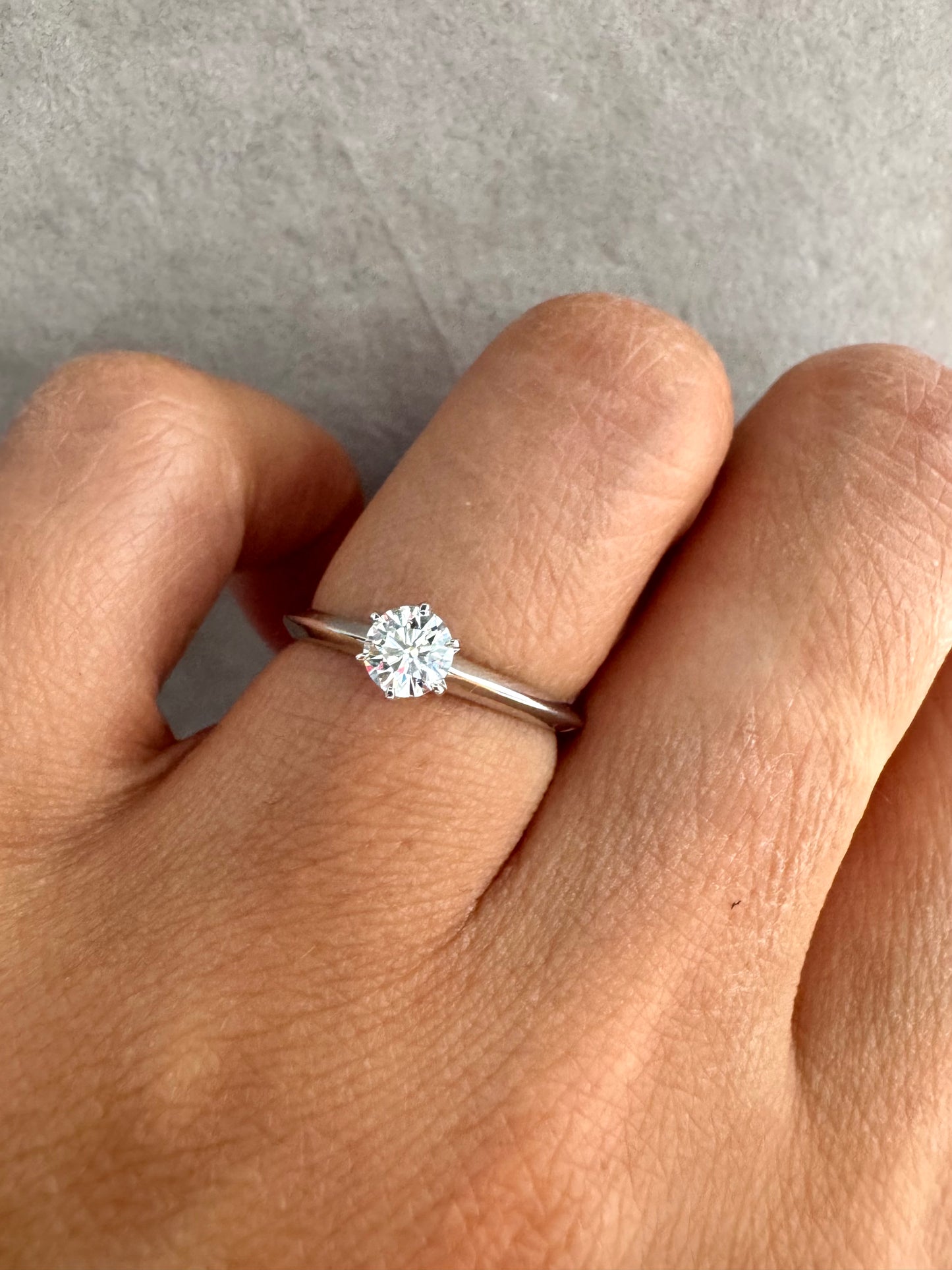 TIFFANY & CO. Solitaire Diamond Engagement Ring