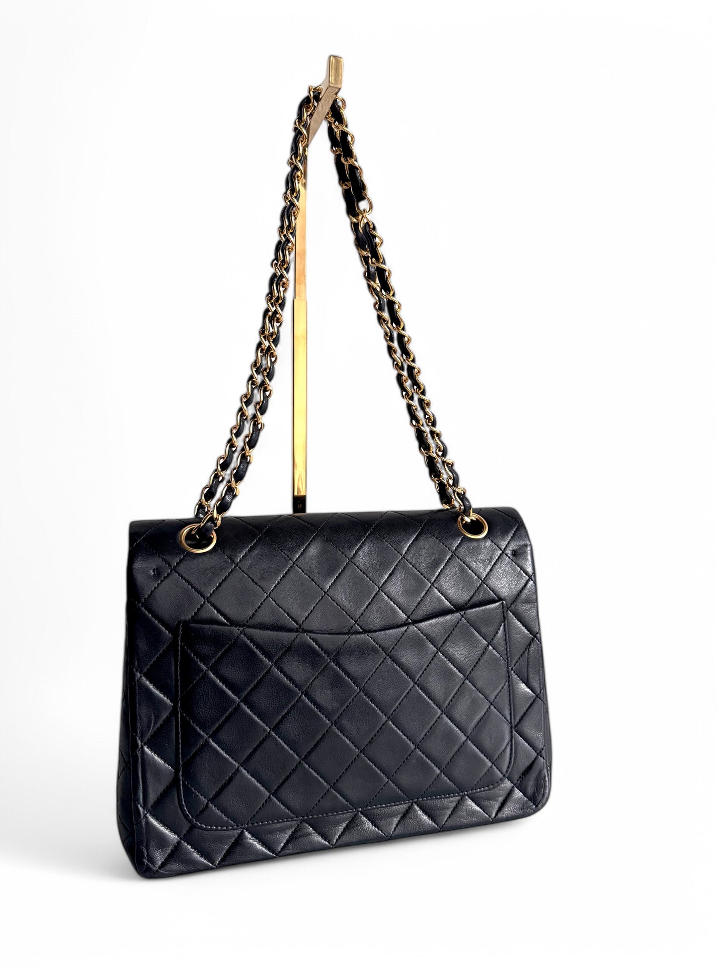 CHANEL Lambskin Quilted Medium Double Flap