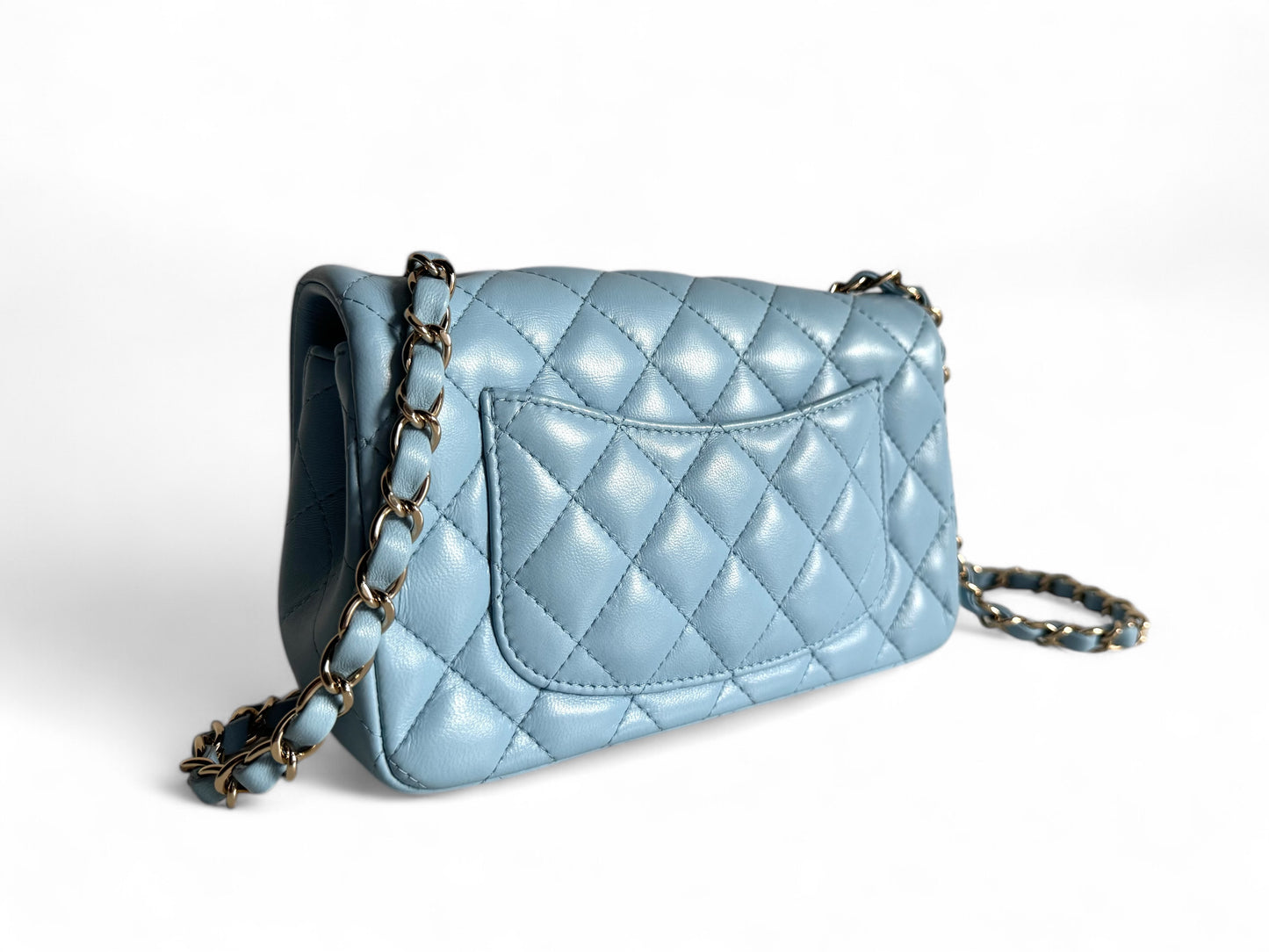 CHANEL Lambskin Quilted Mini Rectangular Flap