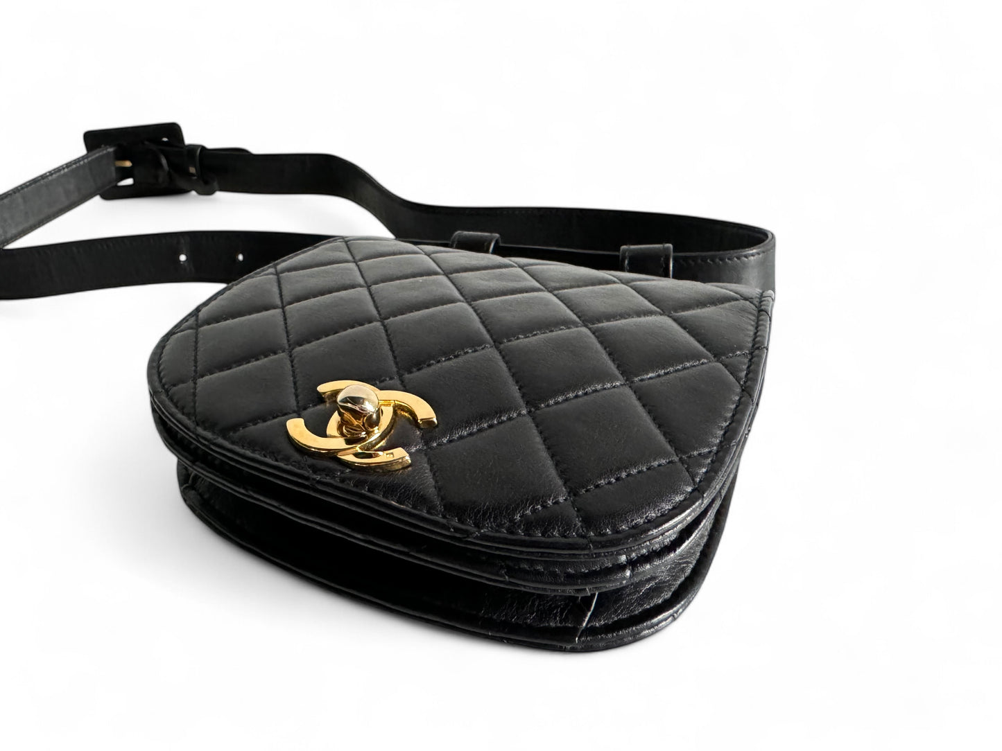 CHANEL Lambskin Quilted Flap Waist Belt Bag
