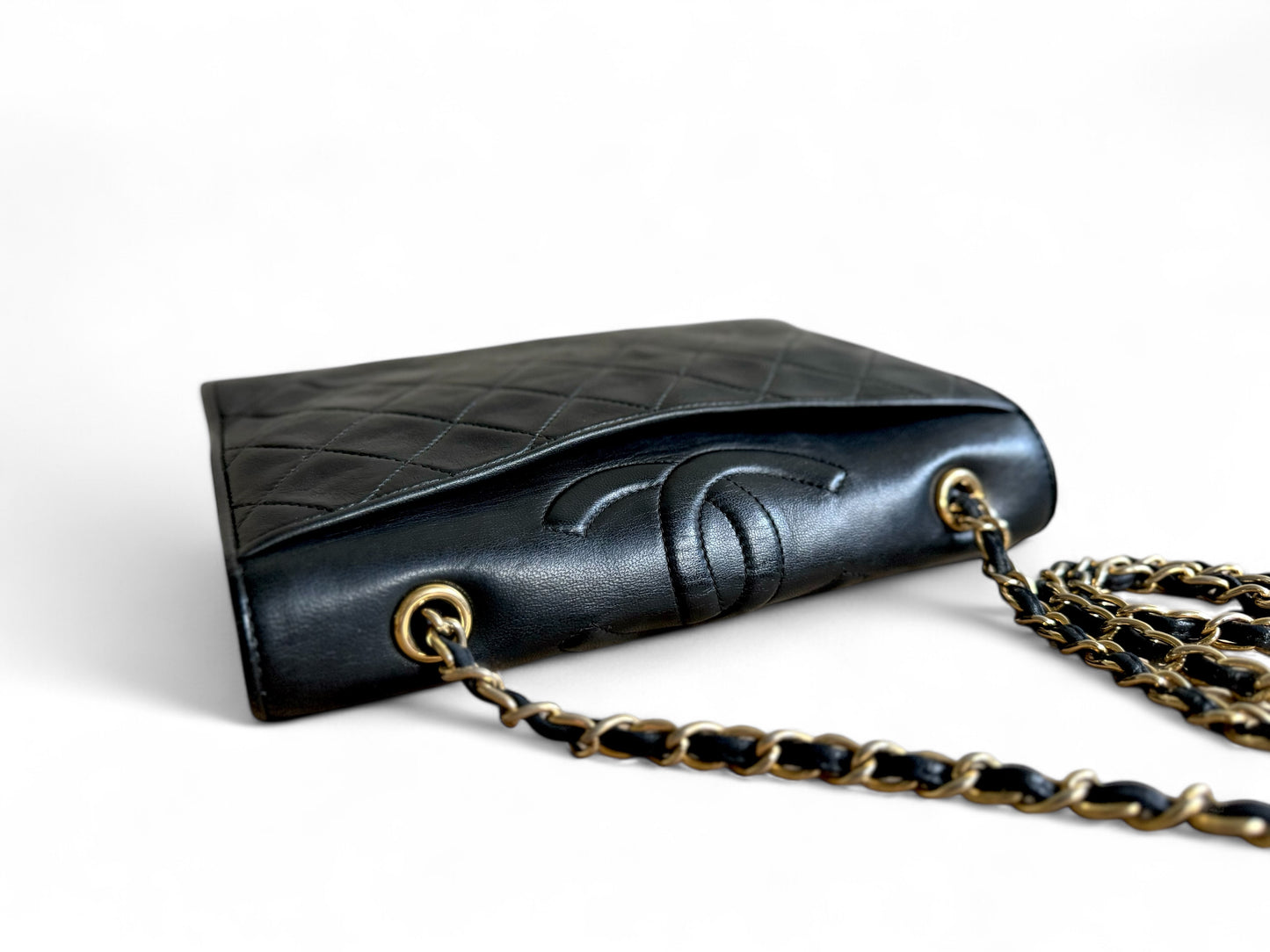 CHANEL Lambskin Quilted Small CC Single Flap Bag
