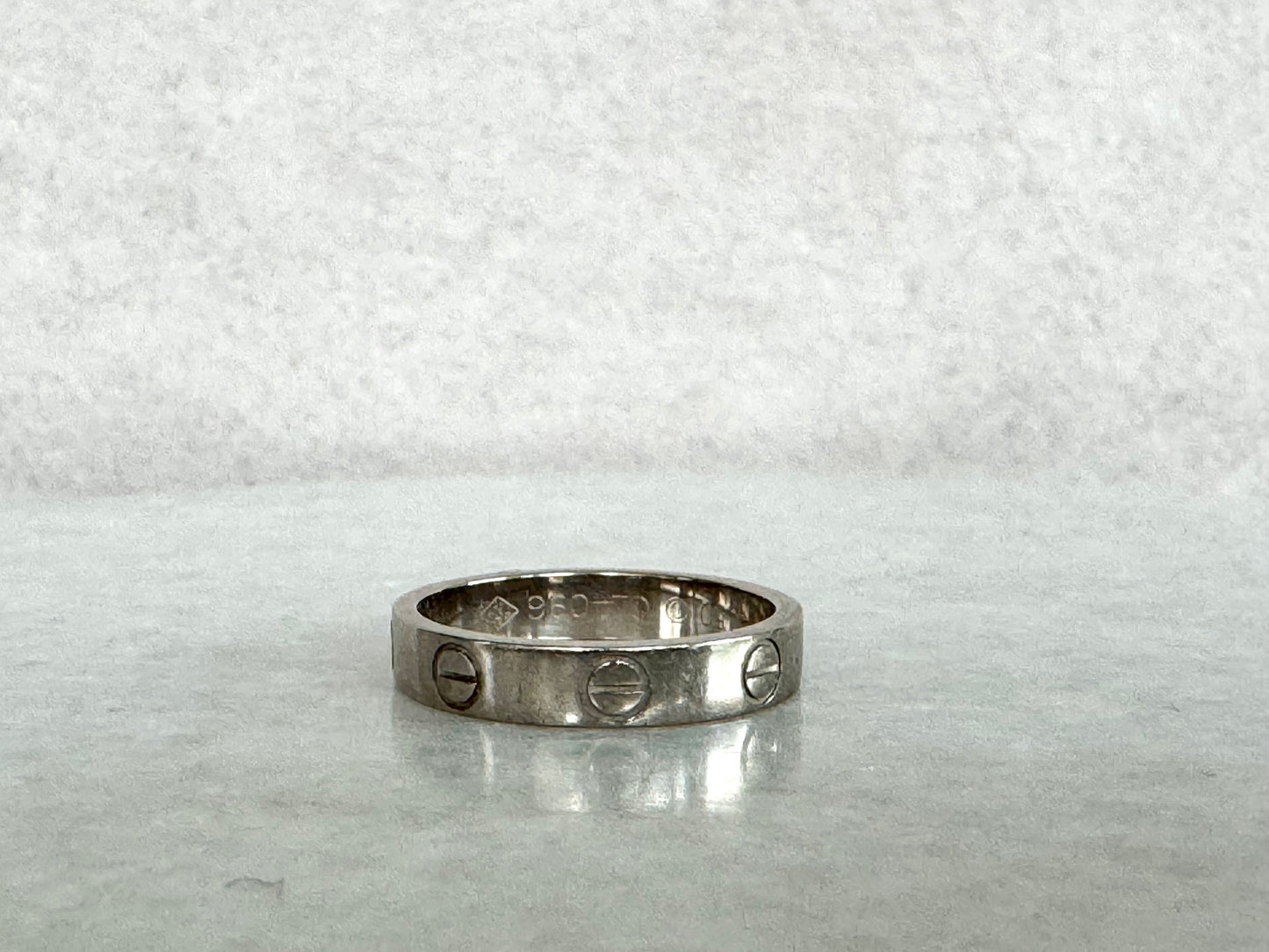 CARTIER 18K White Gold 3.5mm LOVE Wedding Band Ring