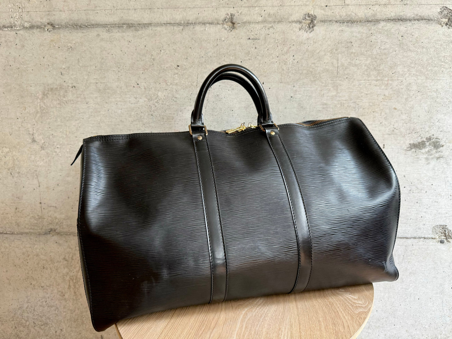 LOUIS VUITTON Epi Keepall 50 Black