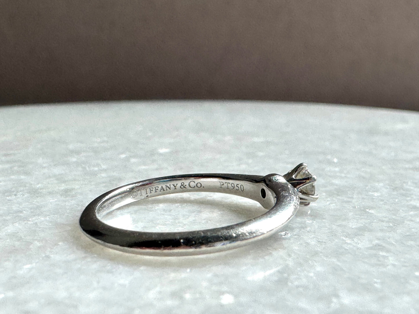 TIFFANY & CO. Solitaire Diamond Engagement Ring With Certificate
