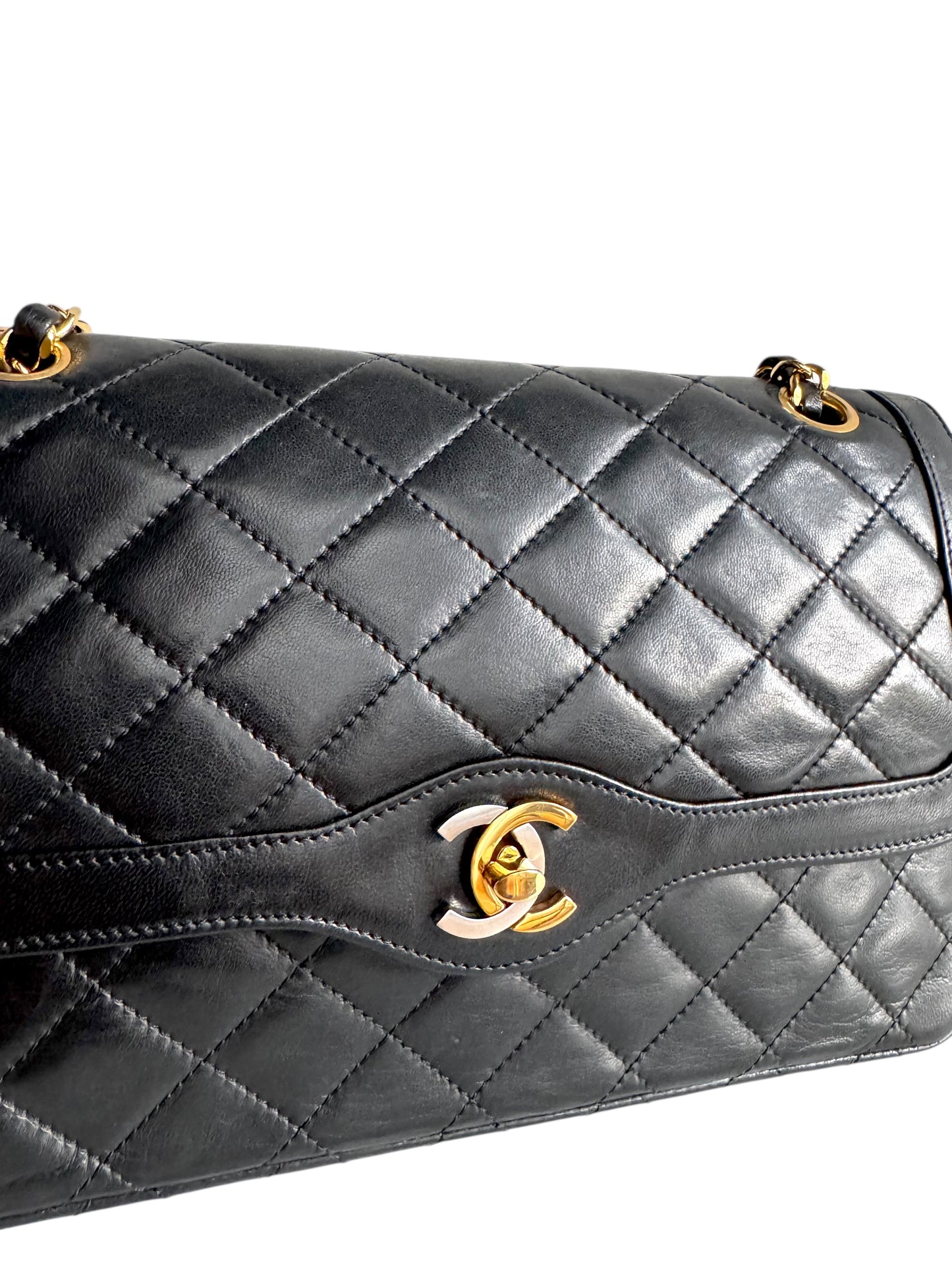 CHANEL Lambskin Quilted Medium Double Flap Bag