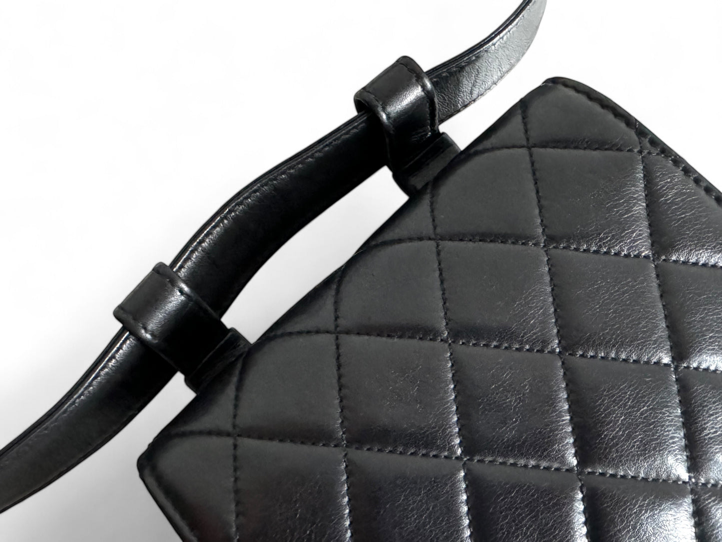 CHANEL Lambskin Quilted Flap Waist Belt Bag