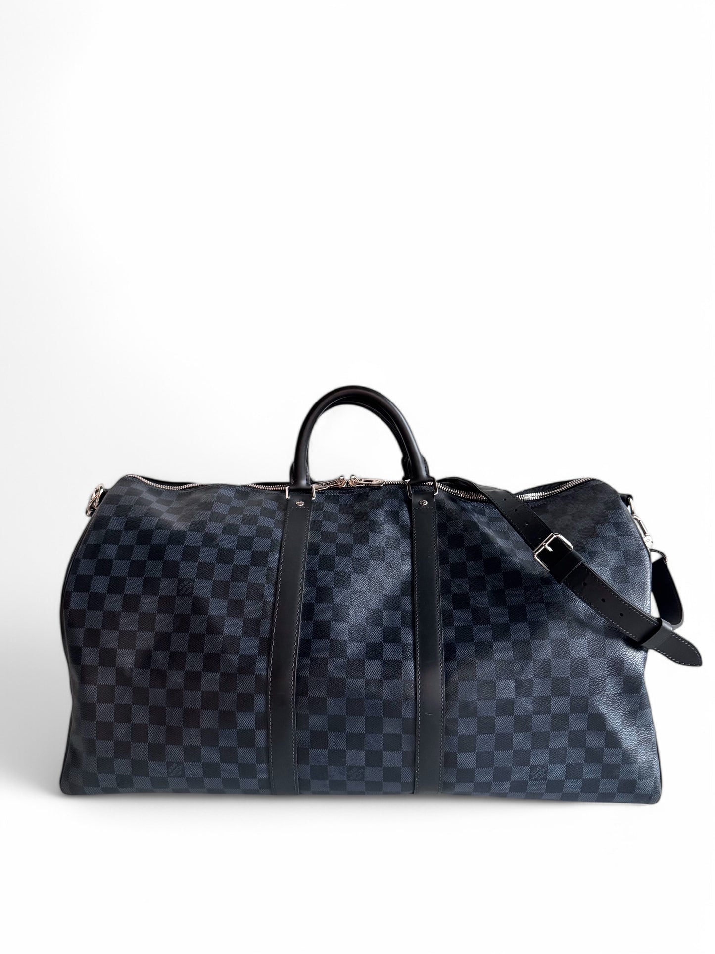 LOUIS VUITTON Damier Graphite Keepall Bandouliere 55