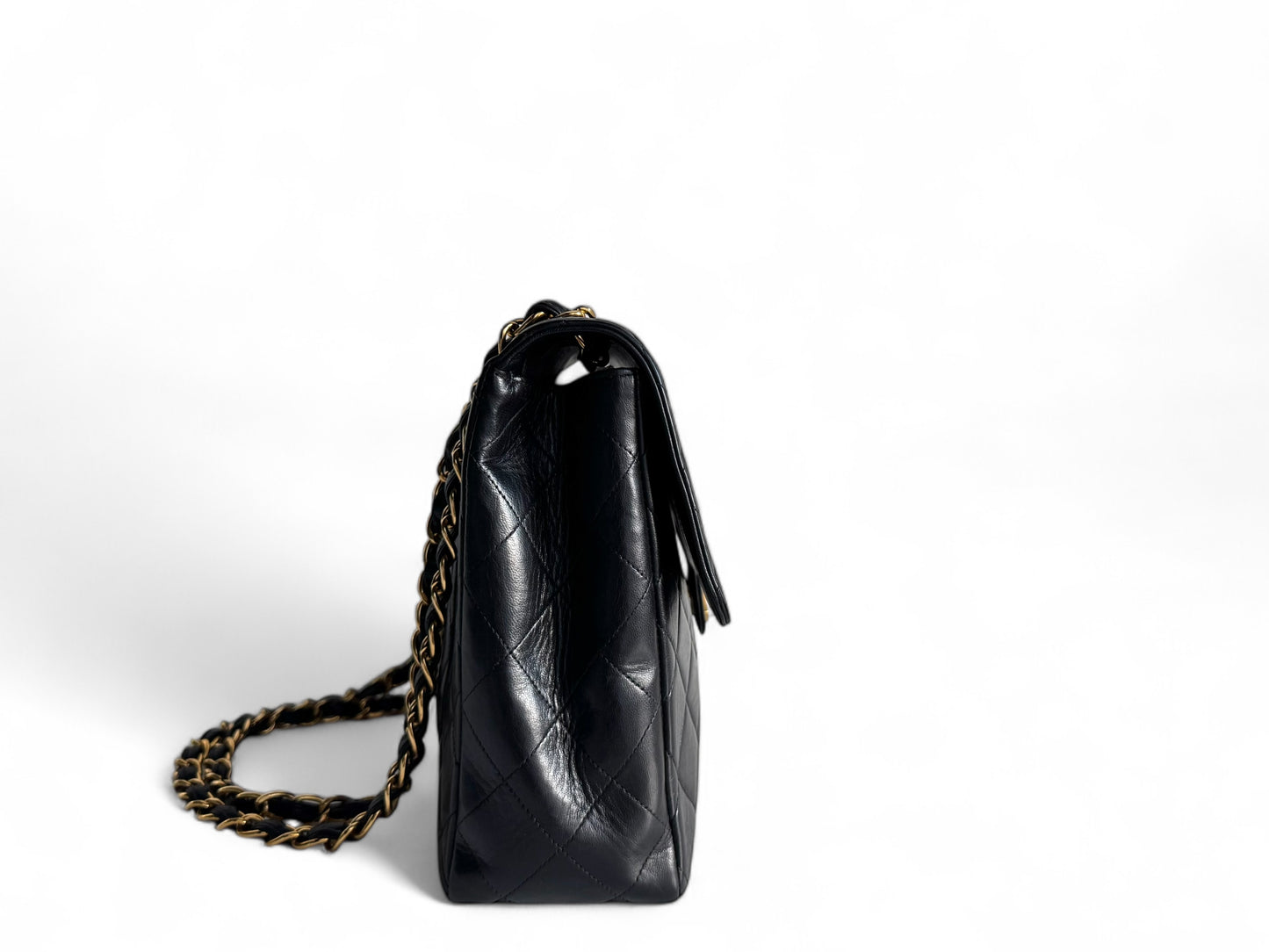 CHANEL Medium Lambskin Matelasse Single Flap Chain Bag