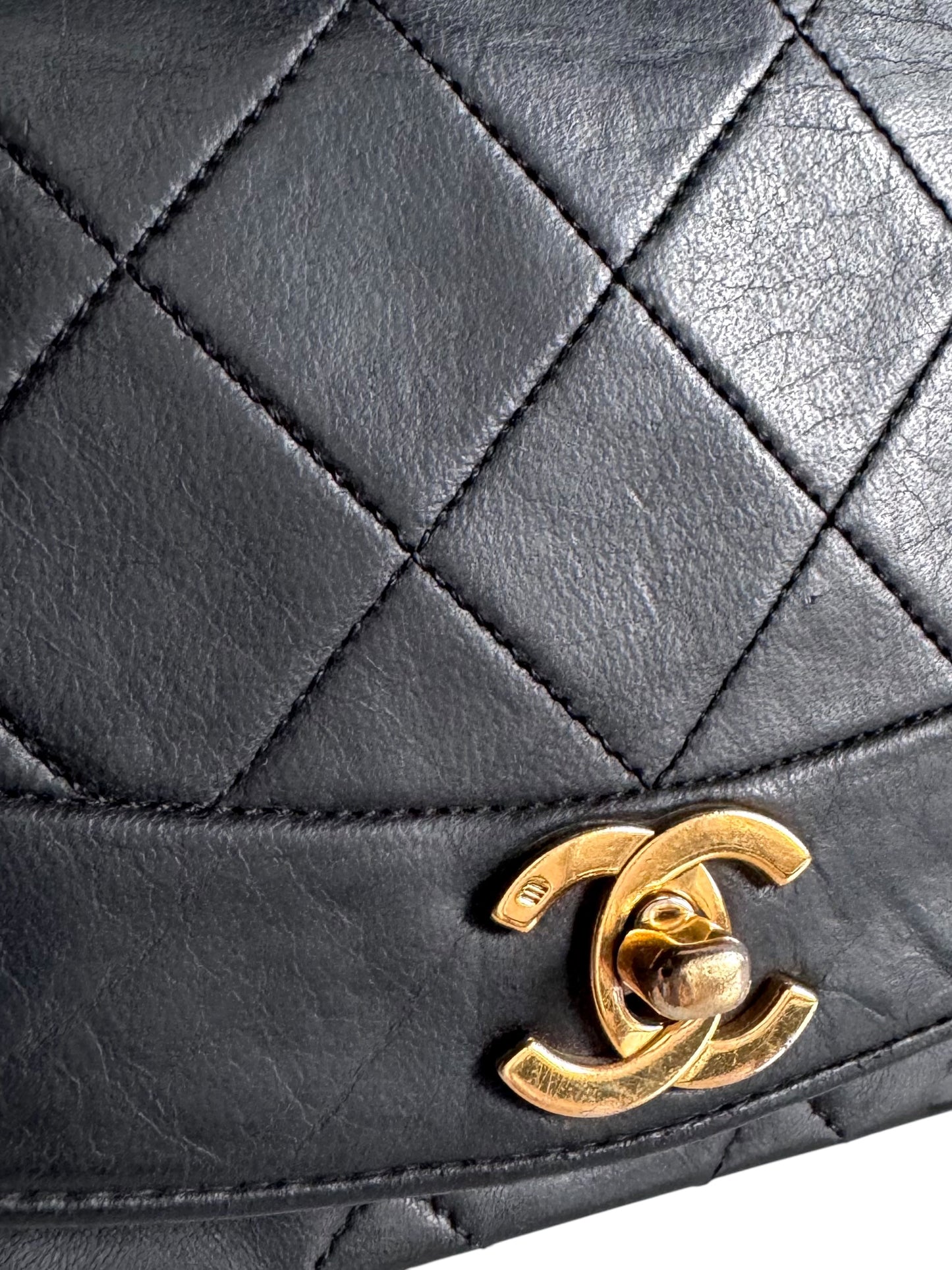 CHANEL Lambskin Diana Small Single Flap