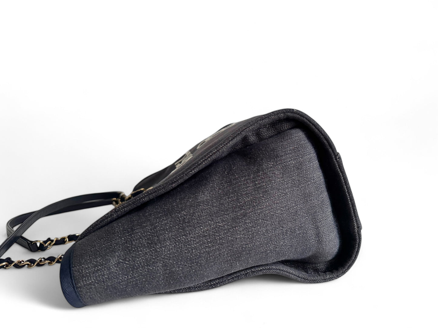 CHANEL Canvas Deauville Small Tote Denim