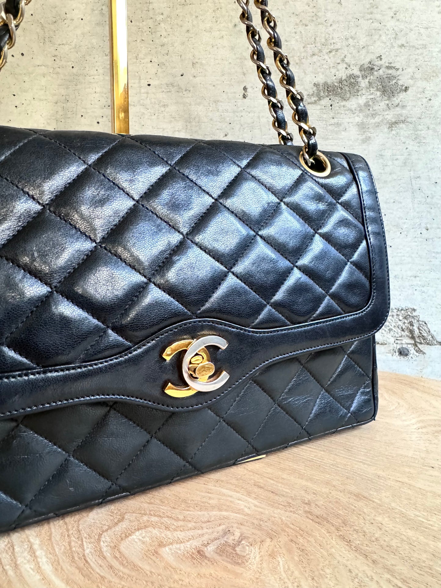 CHANEL Lambskin Quilted Medium Double Flap Bag