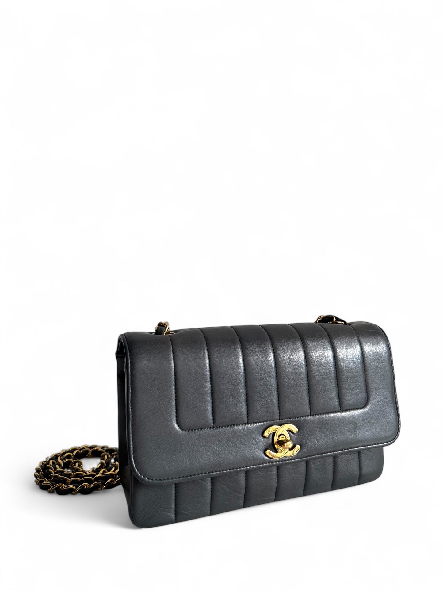 CHANEL Lambskin Vertical Flap Bag