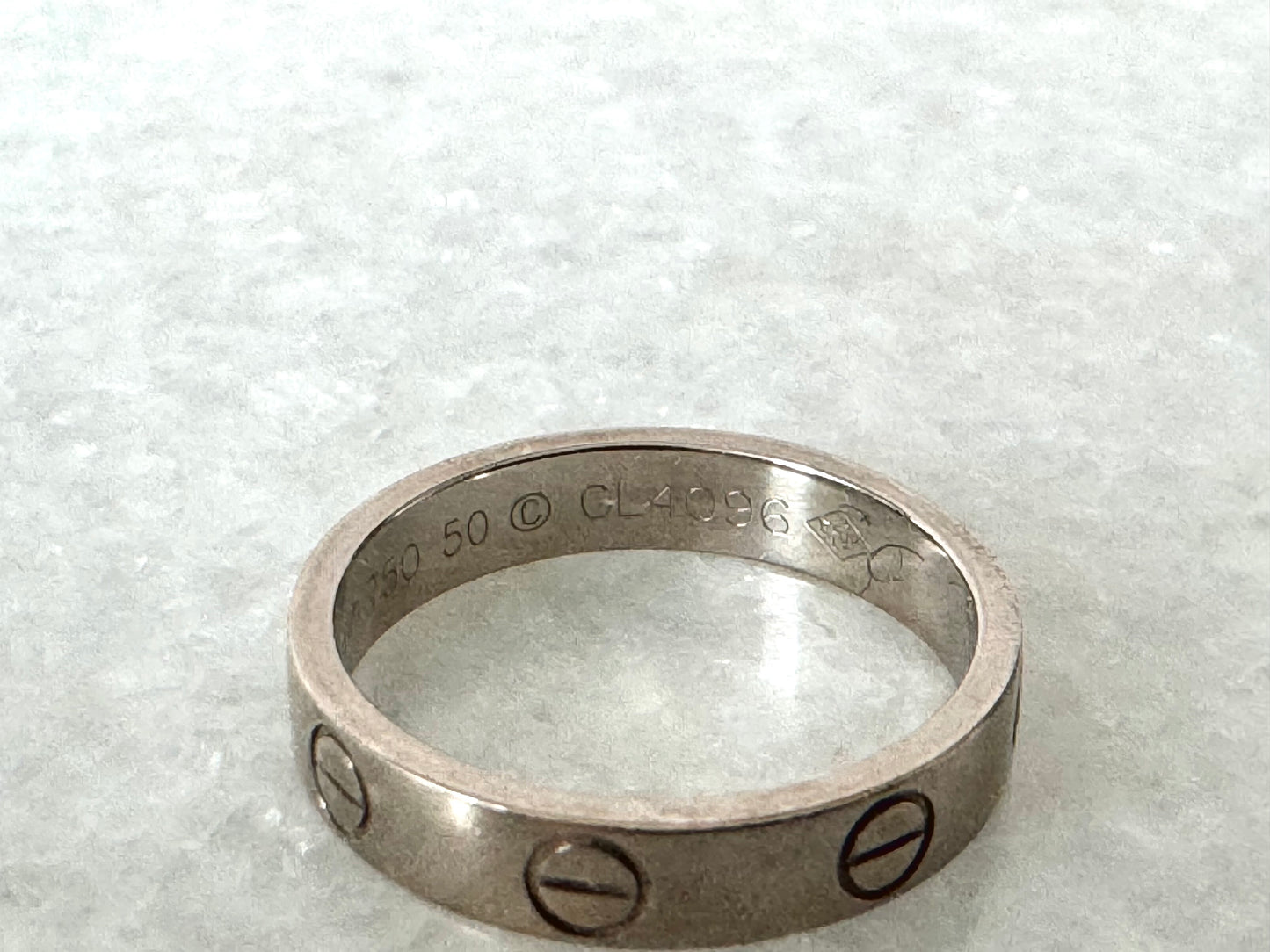 CARTIER 18K White Gold 3.5mm LOVE Wedding Band Ring