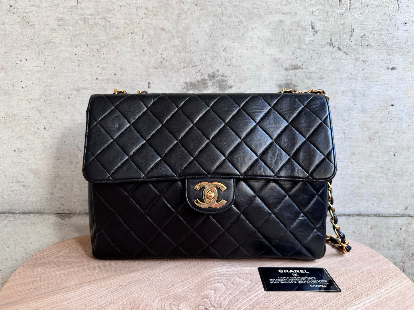 CHANEL Lambskin Quilted Jumbo Single Flap
