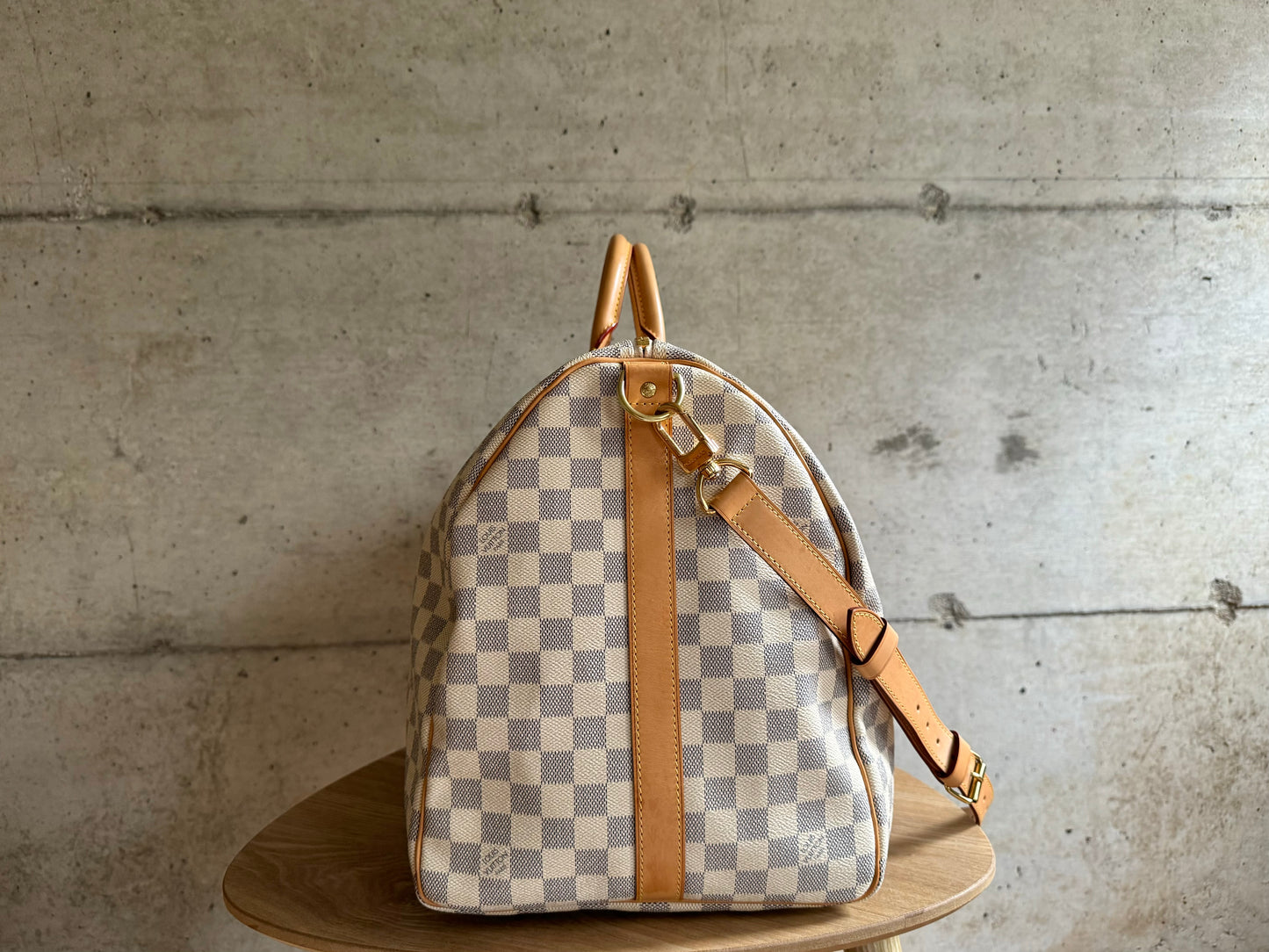LOUIS VUITTON Damier Azur Keepall Bandouliere 55