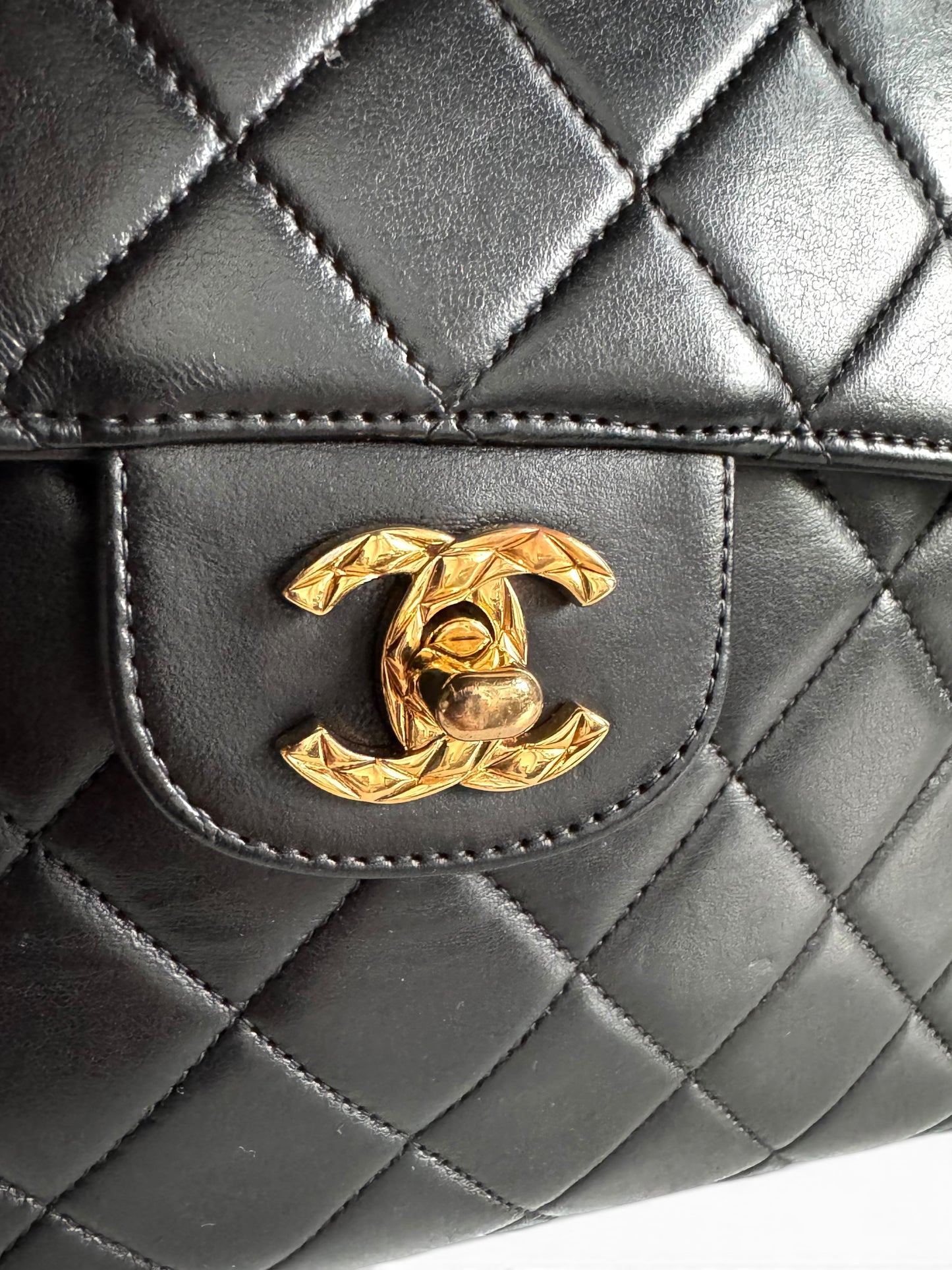 Chanel Lambskin Quilted Flap Camera Tassel Case