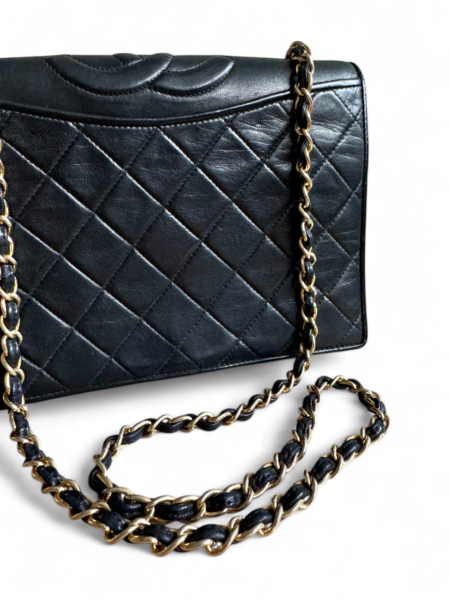 CHANEL Lambskin Quilted Small CC Single Flap Bag