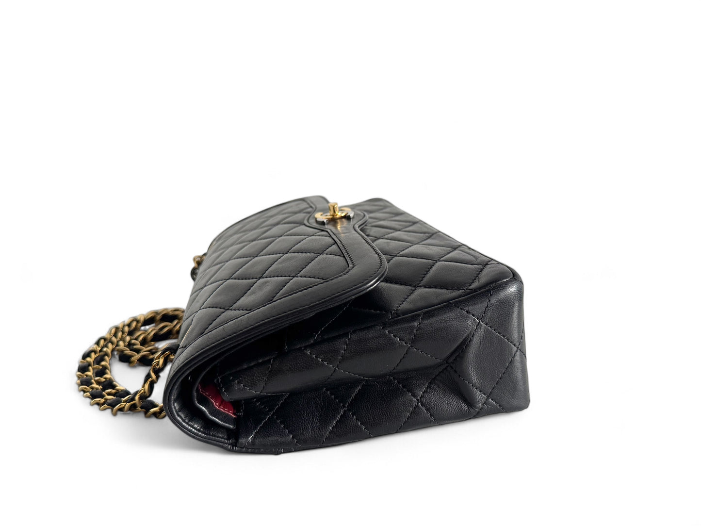 CHANEL Lambskin Quilted Medium Double Flap Bag