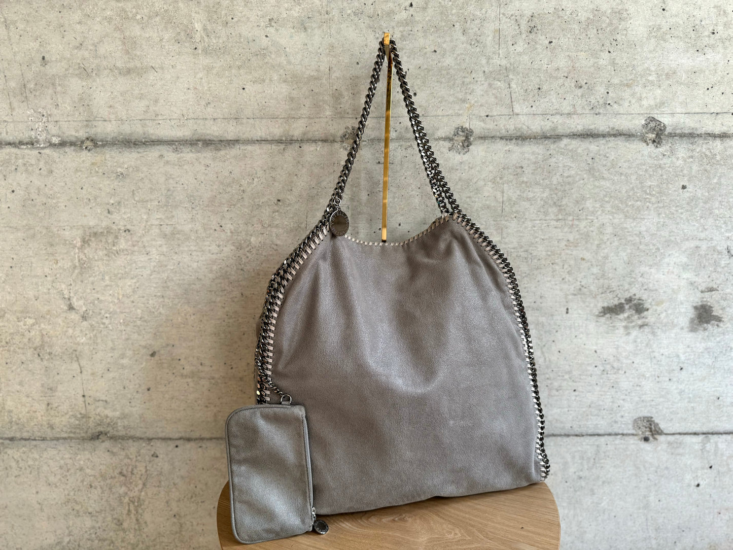 STELLA MCCARTNEY Shaggy Deer Falabella Fold Over Tote