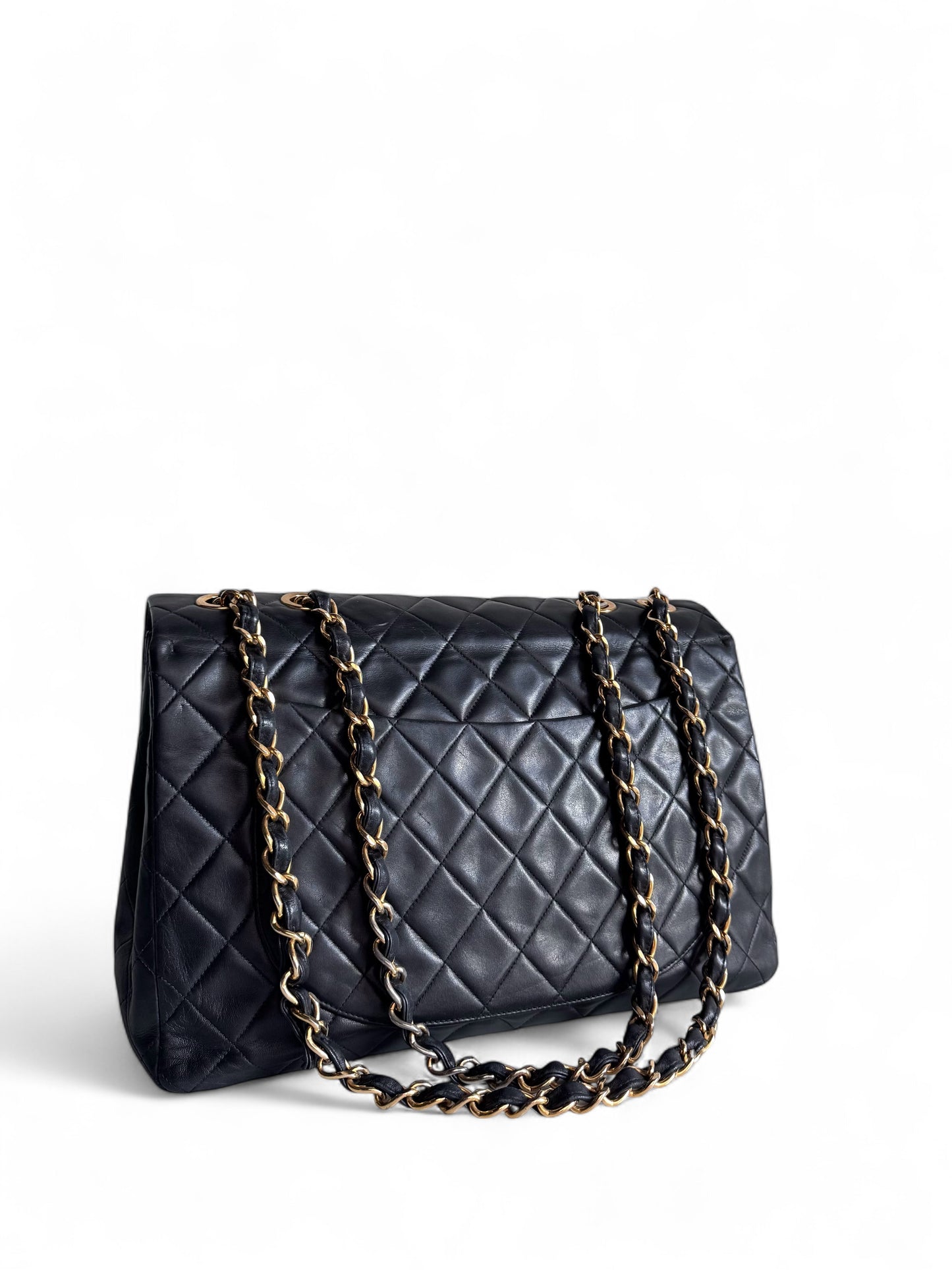 CHANEL Lambskin Quilted XL Jumbo Single Flap Bag