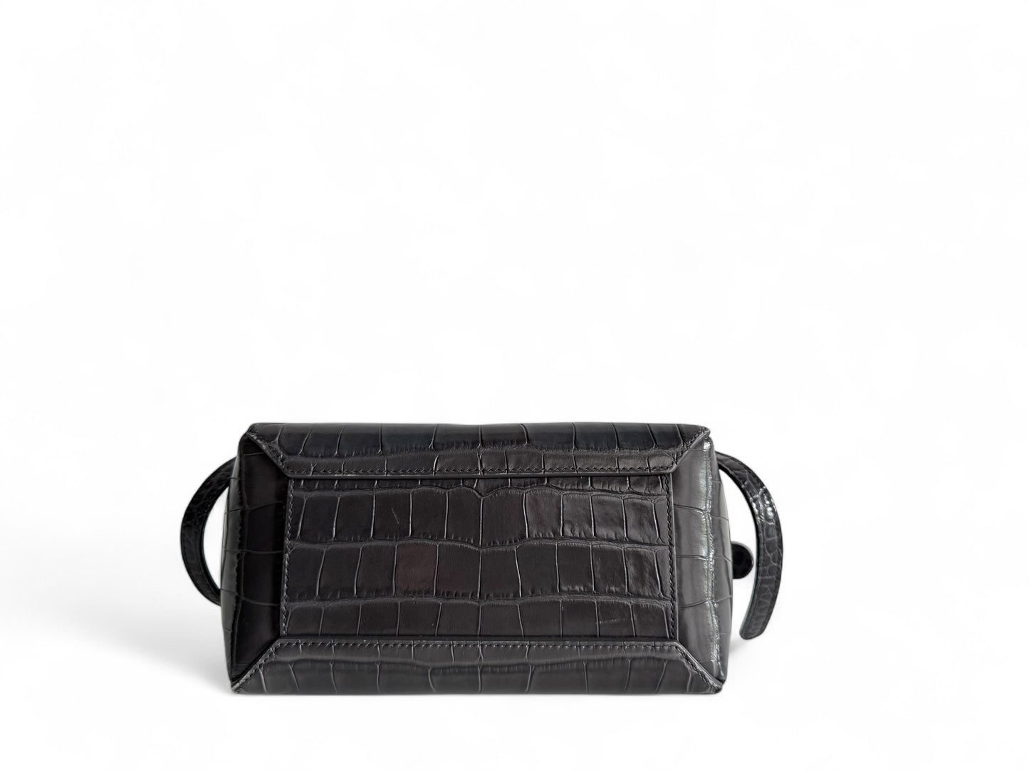 CELINE Calfskin Crocodile Embossed Nano Belt Bag
