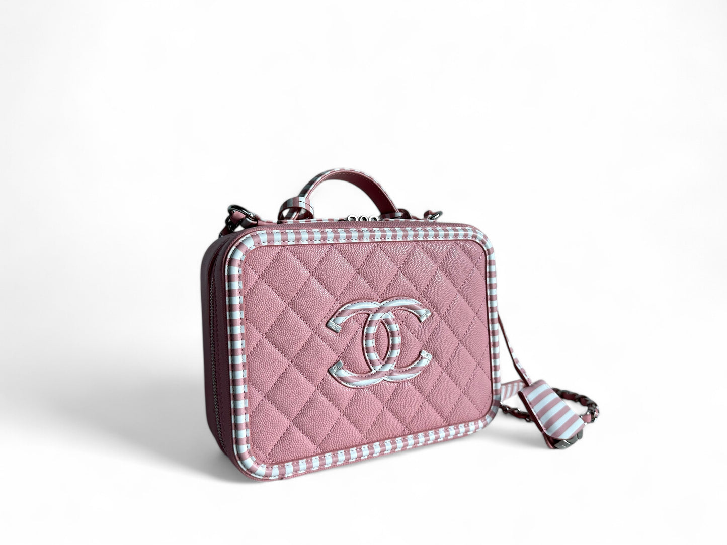 CHANEL 2018 Filigree Vanity Top Handle Bag