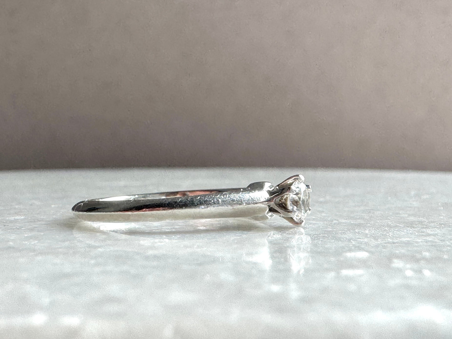 TIFFANY & CO. Solitaire Diamond Engagement Ring With Certificate