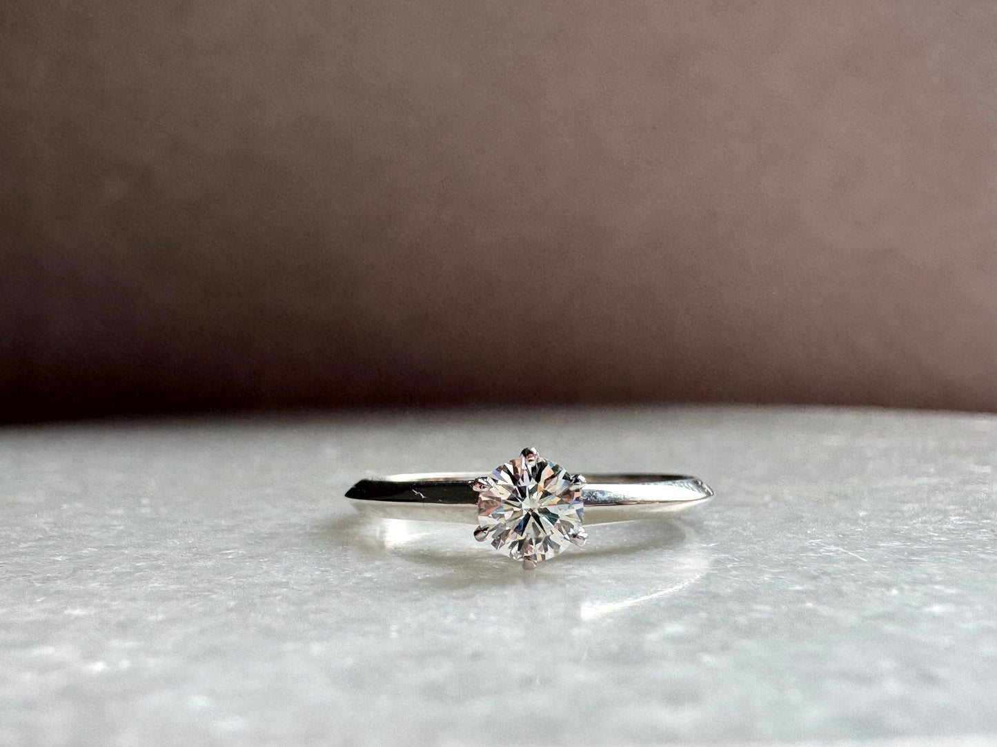 TIFFANY & CO. Solitaire Diamond Engagement Ring