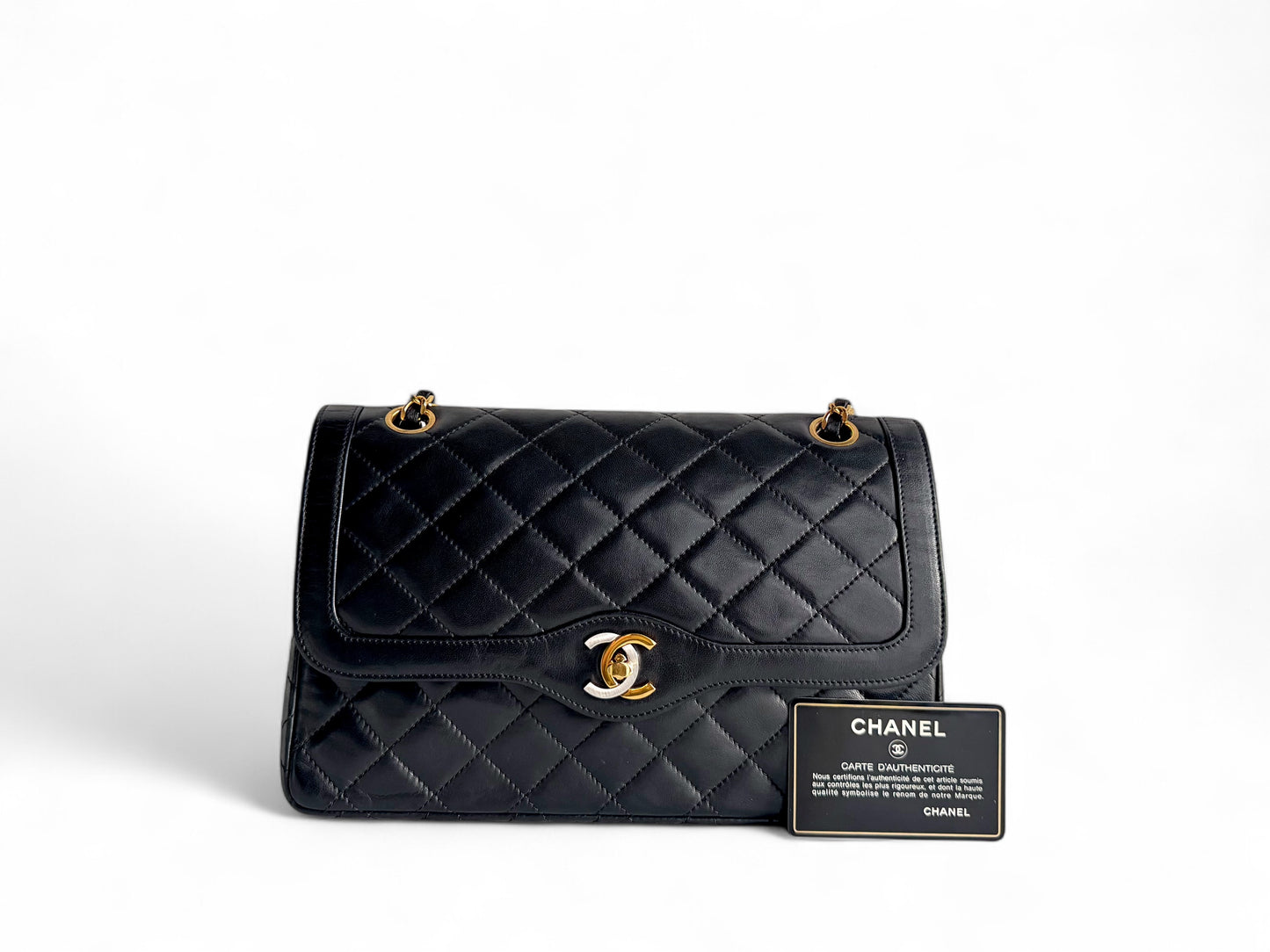 CHANEL Lambskin Quilted Medium Double Flap Bag