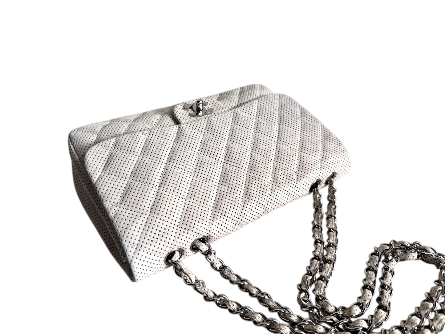 CHANEL Lambskin Perforated Jumbo Single Flap