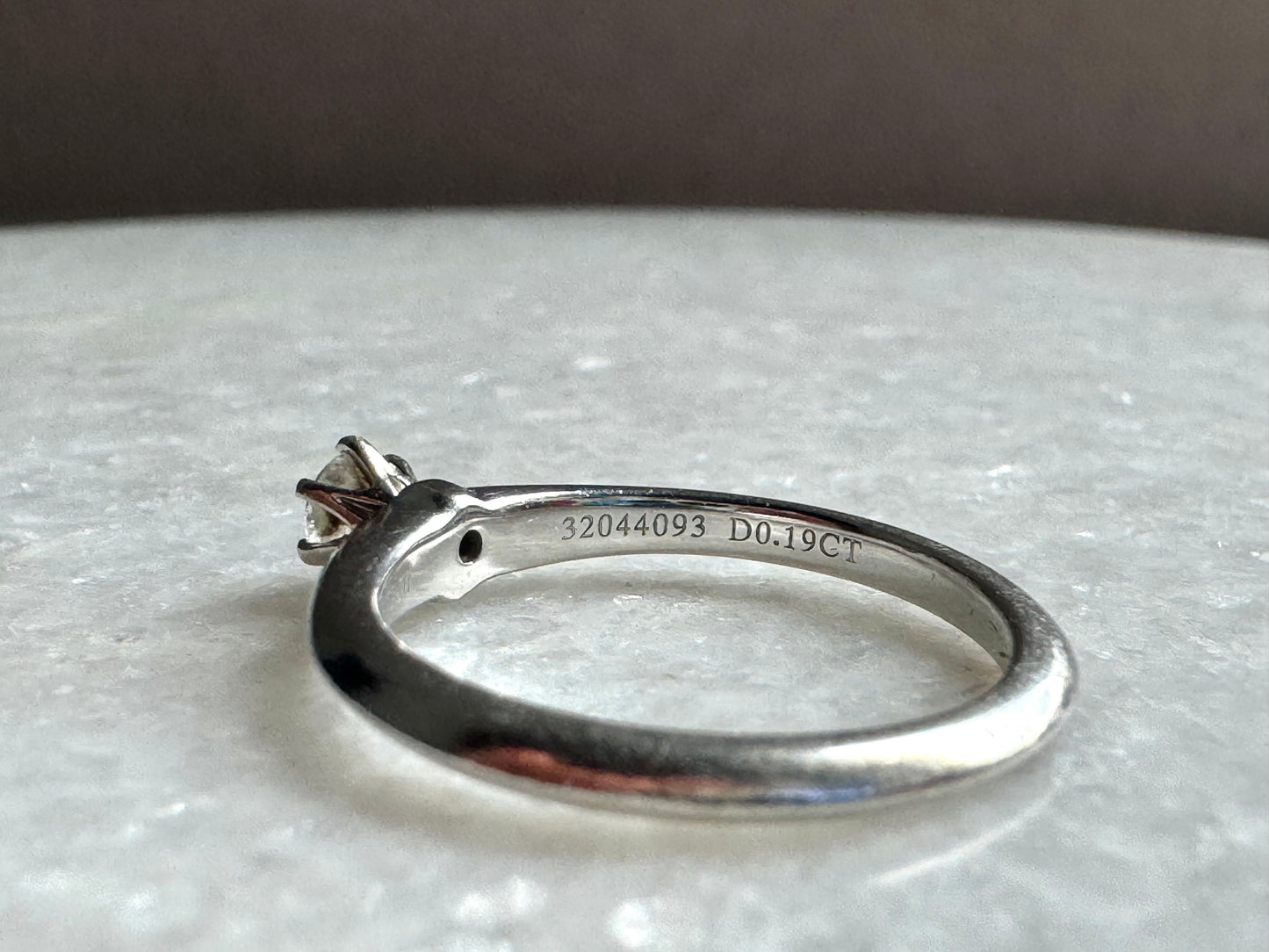 TIFFANY & CO. Solitaire Diamond Engagement Ring With Certificate