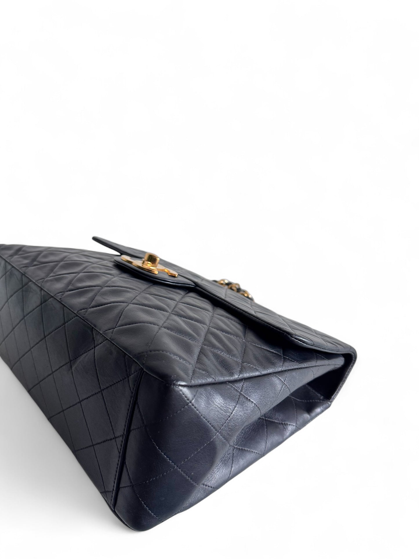 CHANEL Lambskin Quilted XL Jumbo Single Flap Bag