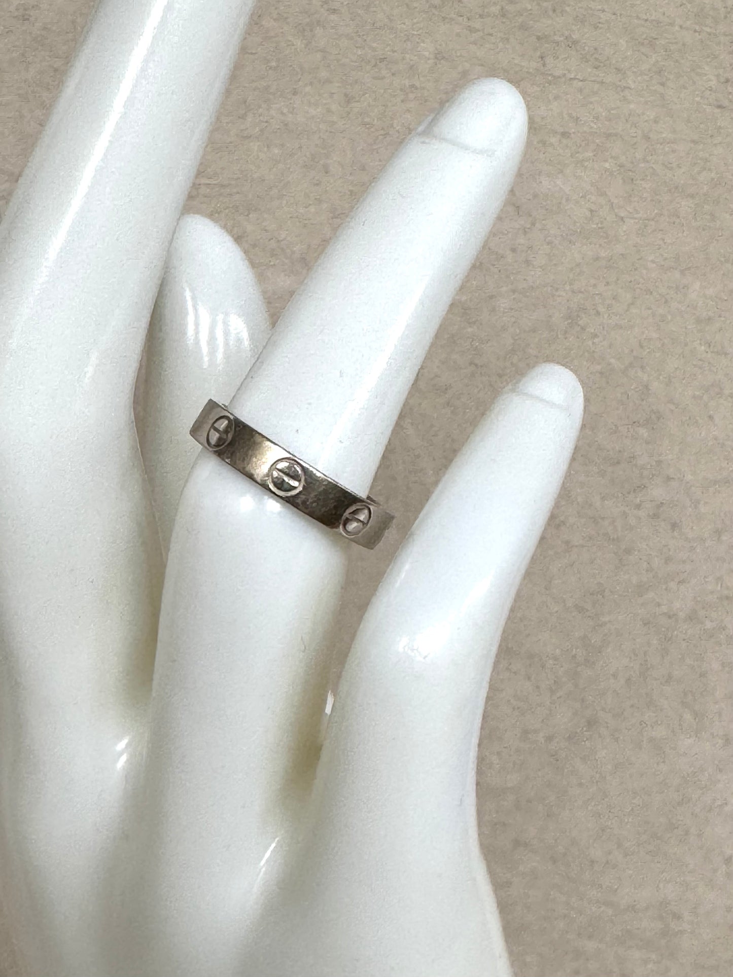 CARTIER 18K White Gold 3.5mm LOVE Wedding Band Ring
