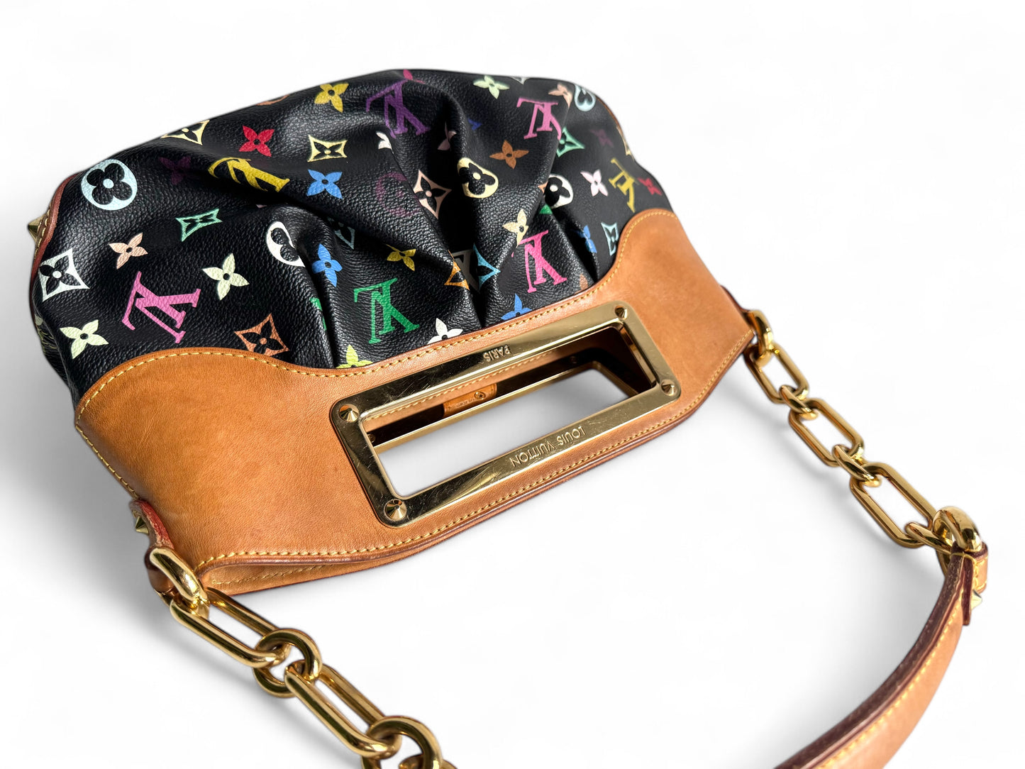 LOUIS VUITTON Monogram Multicolor Judy PM Black